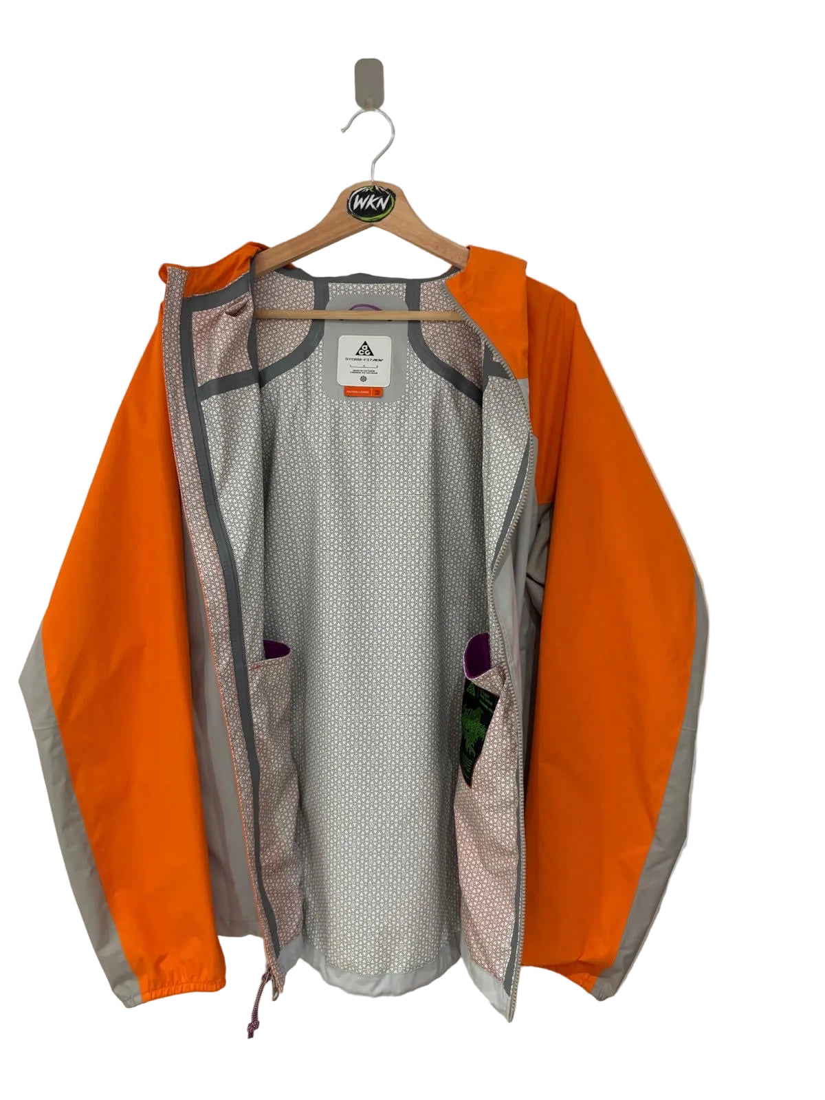 Nike ACG phantazma Storm-FIT ADV 2.5 Layer Shell Jacket – Orange/Grey – Large