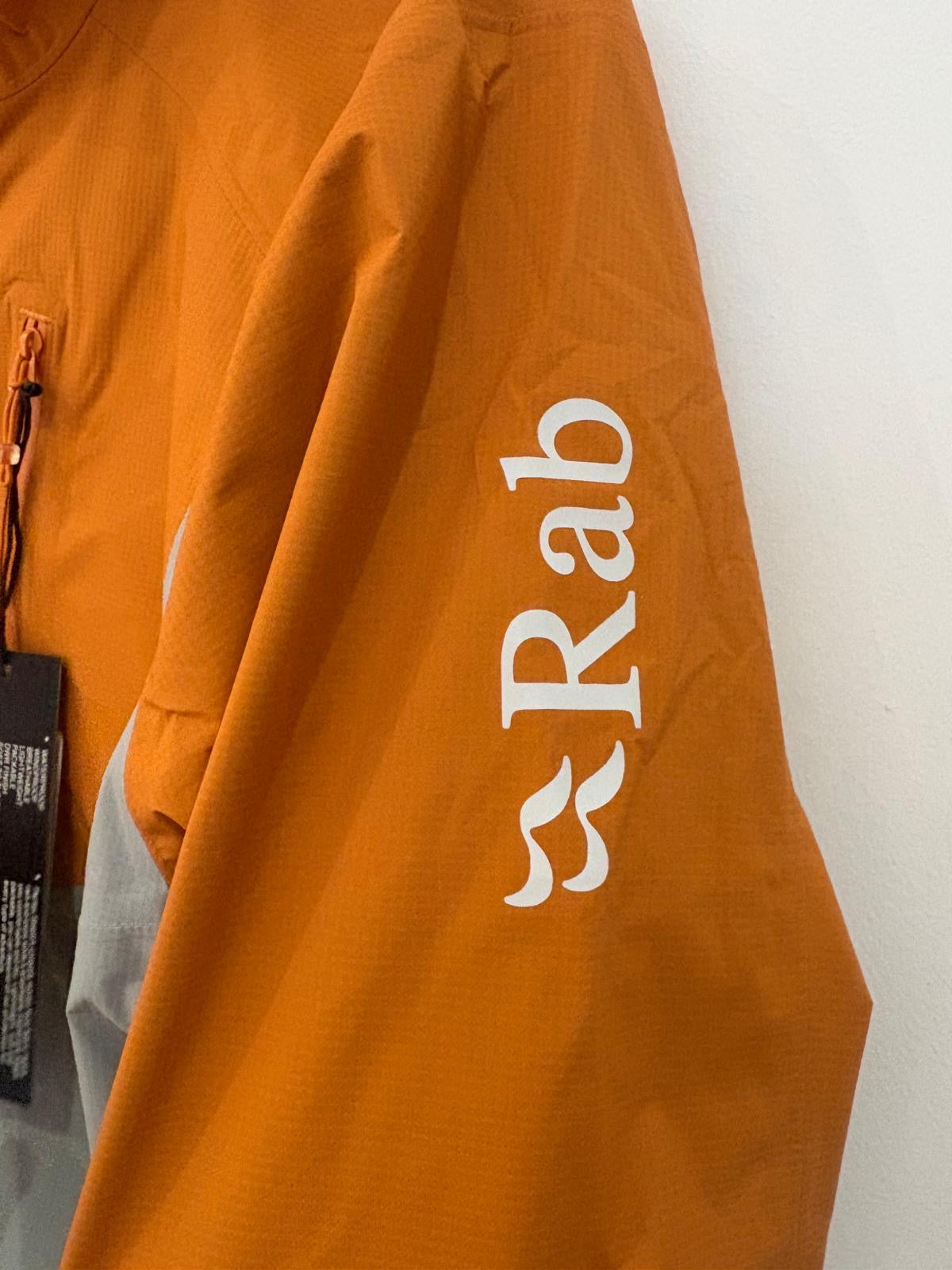 Rab downpour trail light Waterproof Shell Jacket – Orange/Grey – medium
