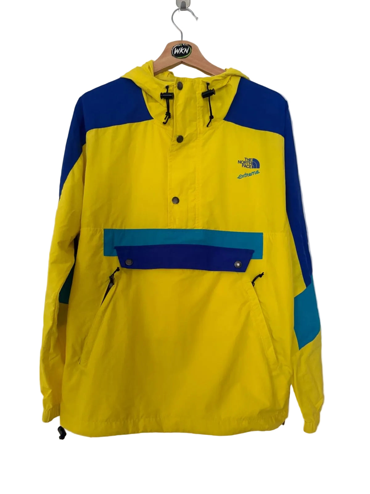 The North Face Extreme WindWall Anorak Jacket – Yellow / Blue – Men’s Medium/womens small