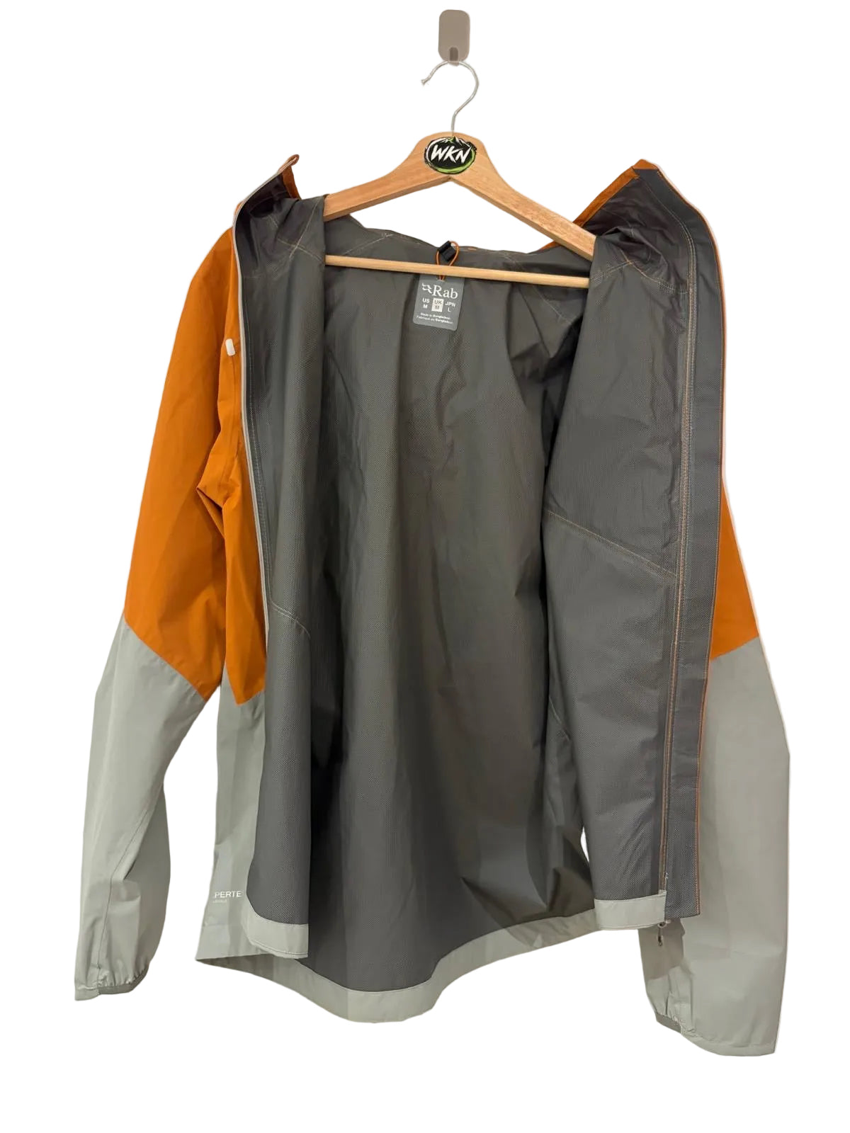 Rab downpour trail light Waterproof Shell Jacket – Orange/Grey – medium