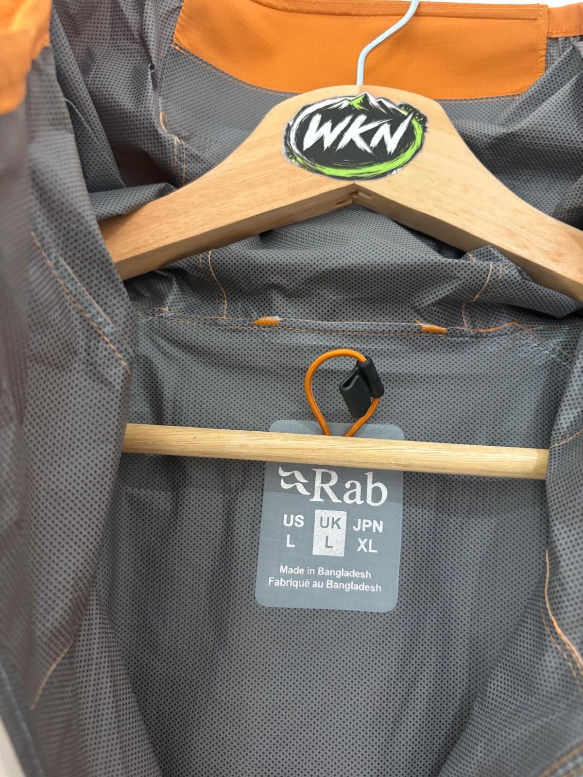 Rab downpour trail light Waterproof Shell Jacket – Orange/Grey – Large