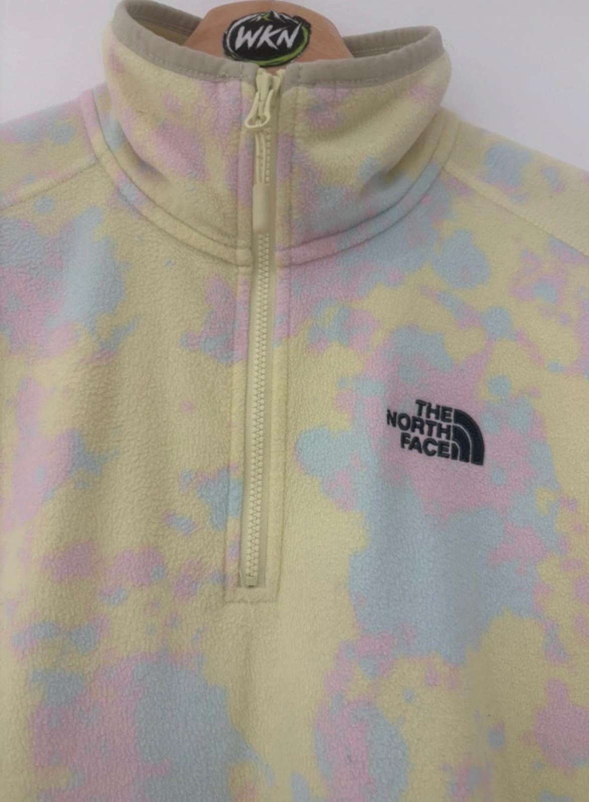 The North Face 1/4 Zip Fleece – Pastel Tie Dye – XS