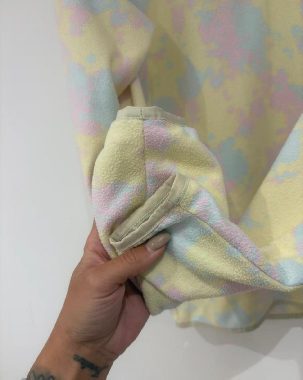 The North Face 1/4 Zip Fleece – Pastel Tie Dye – XS