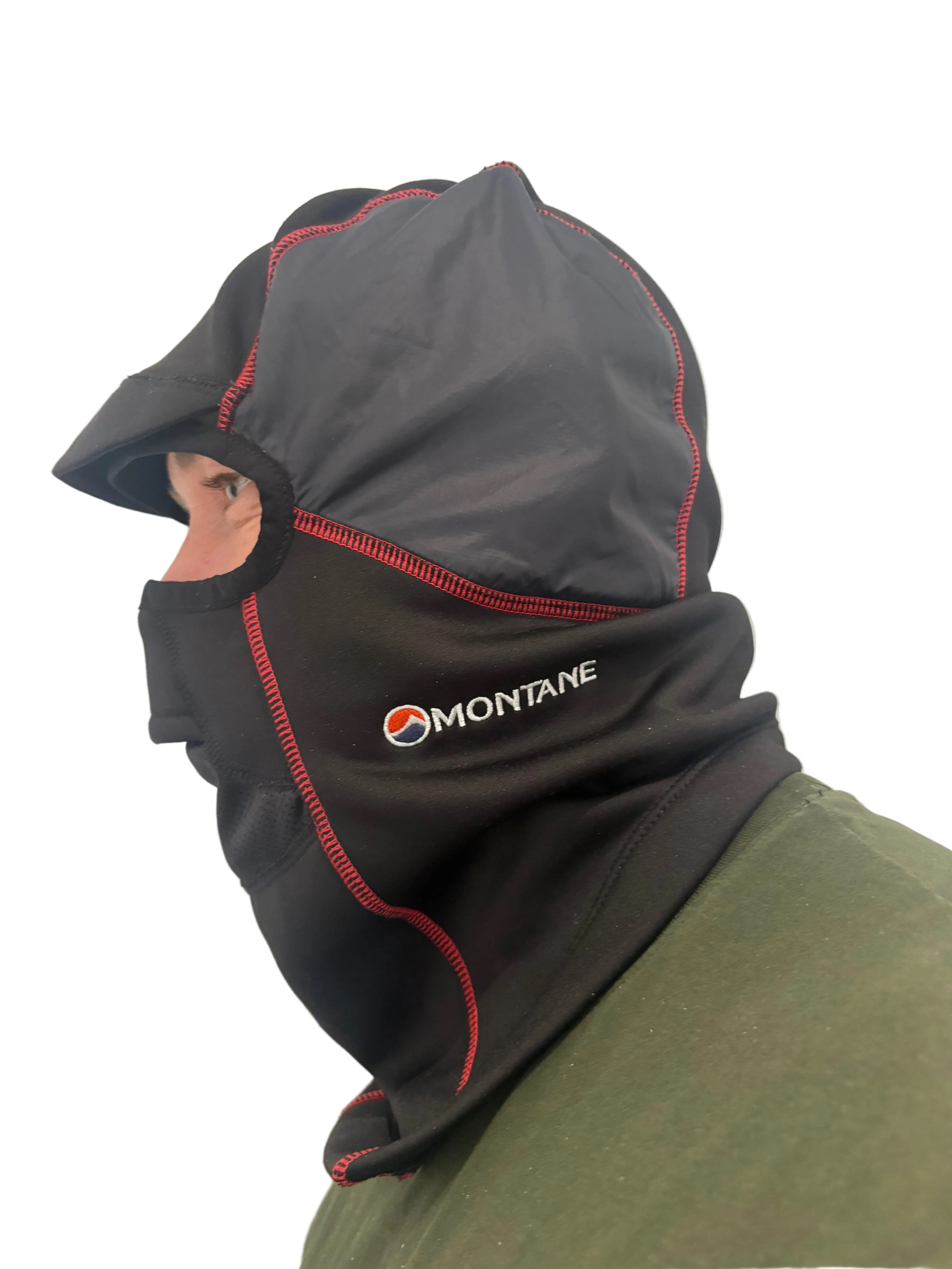 Montane Pertex Quantum Balaclava / Mountain Cap – Black &amp; Red – Grade A