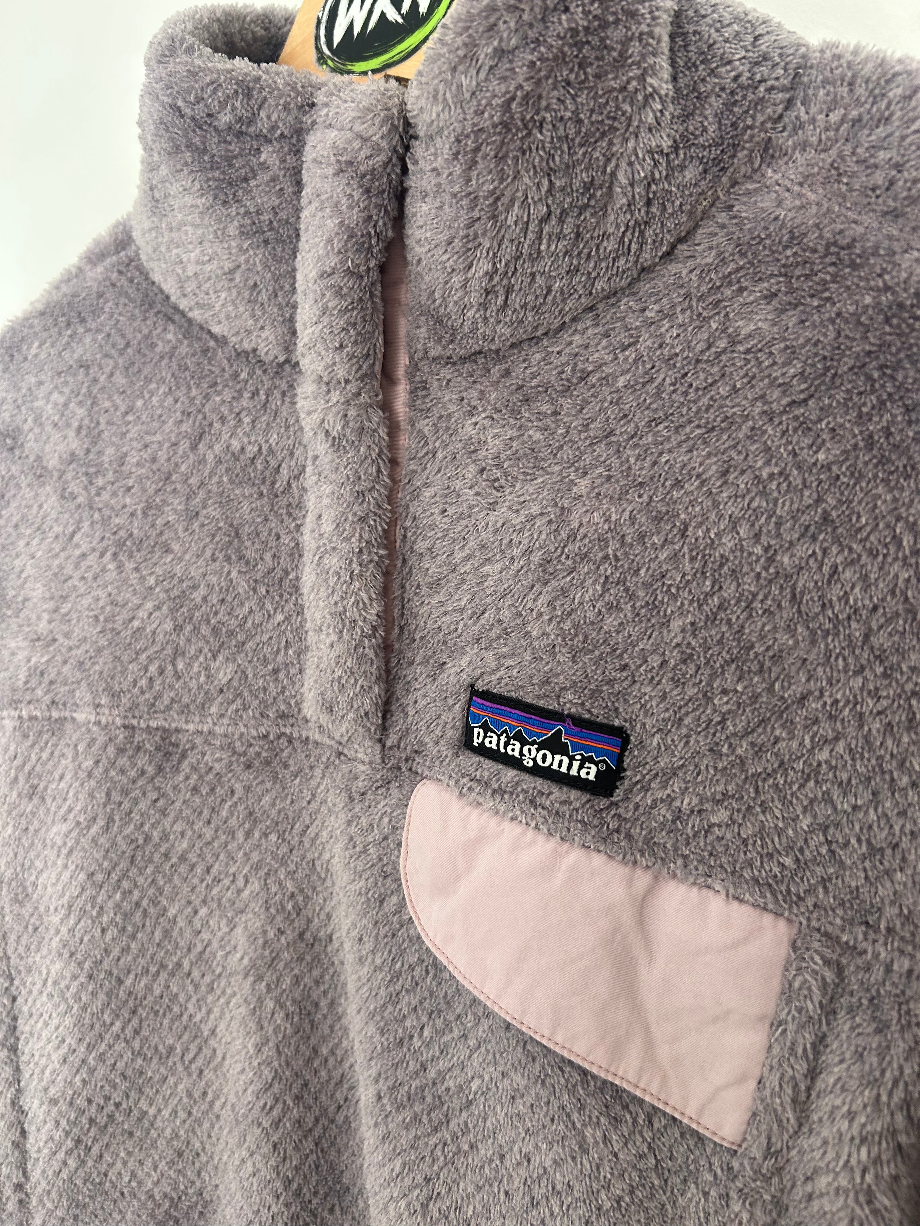 Patagonia Los Gatos Snap-T Fleece Pullover – Grey/Pink – Women’s XS