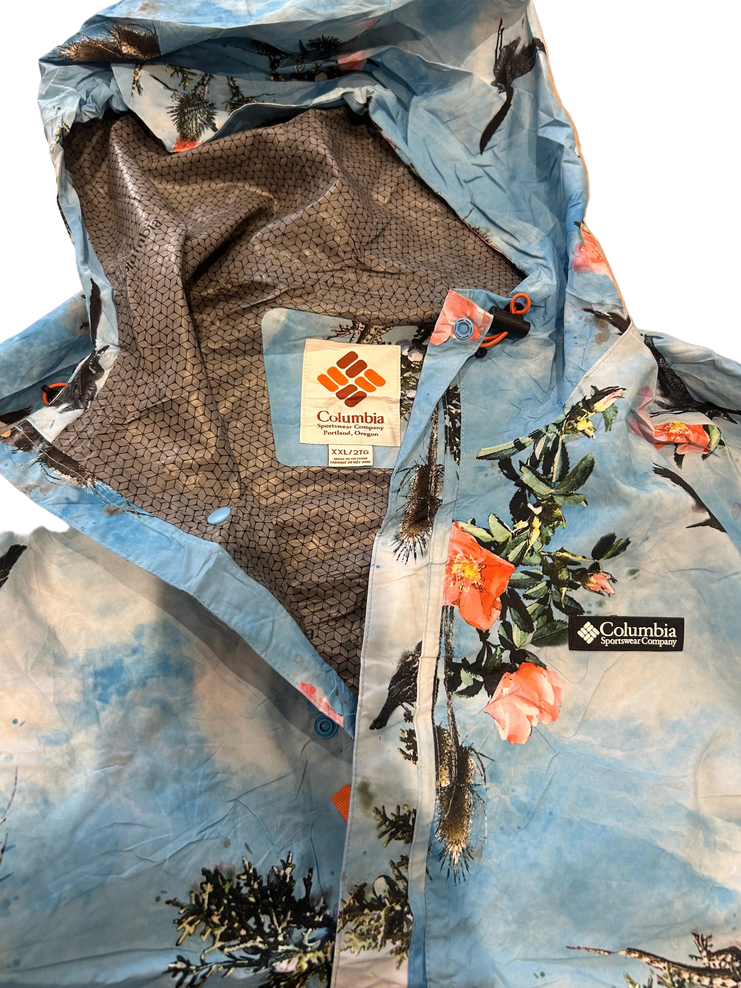 Columbia Omni-Tech Printed Waterproof Poncho – Blue – XXL