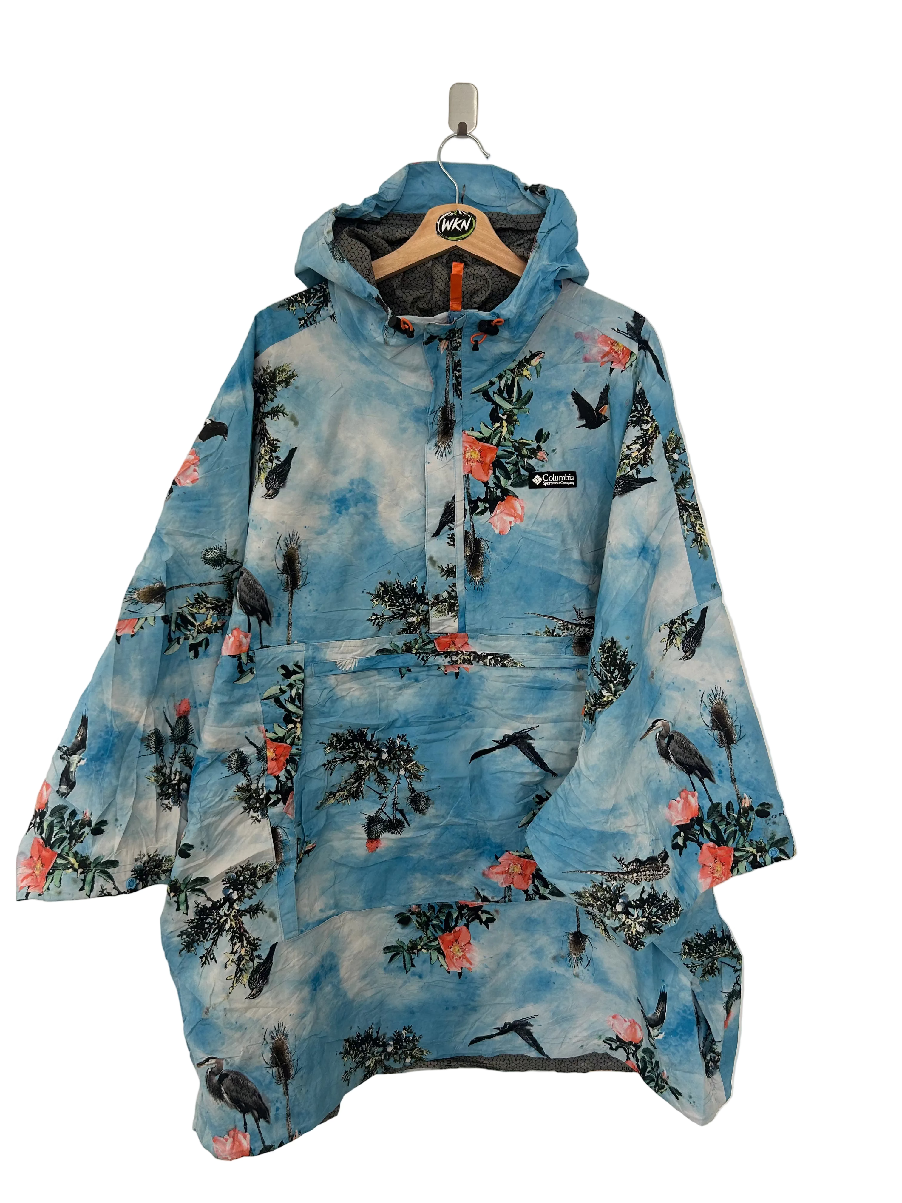 Columbia Omni-Tech Printed Waterproof Anorak – Blue – XXL