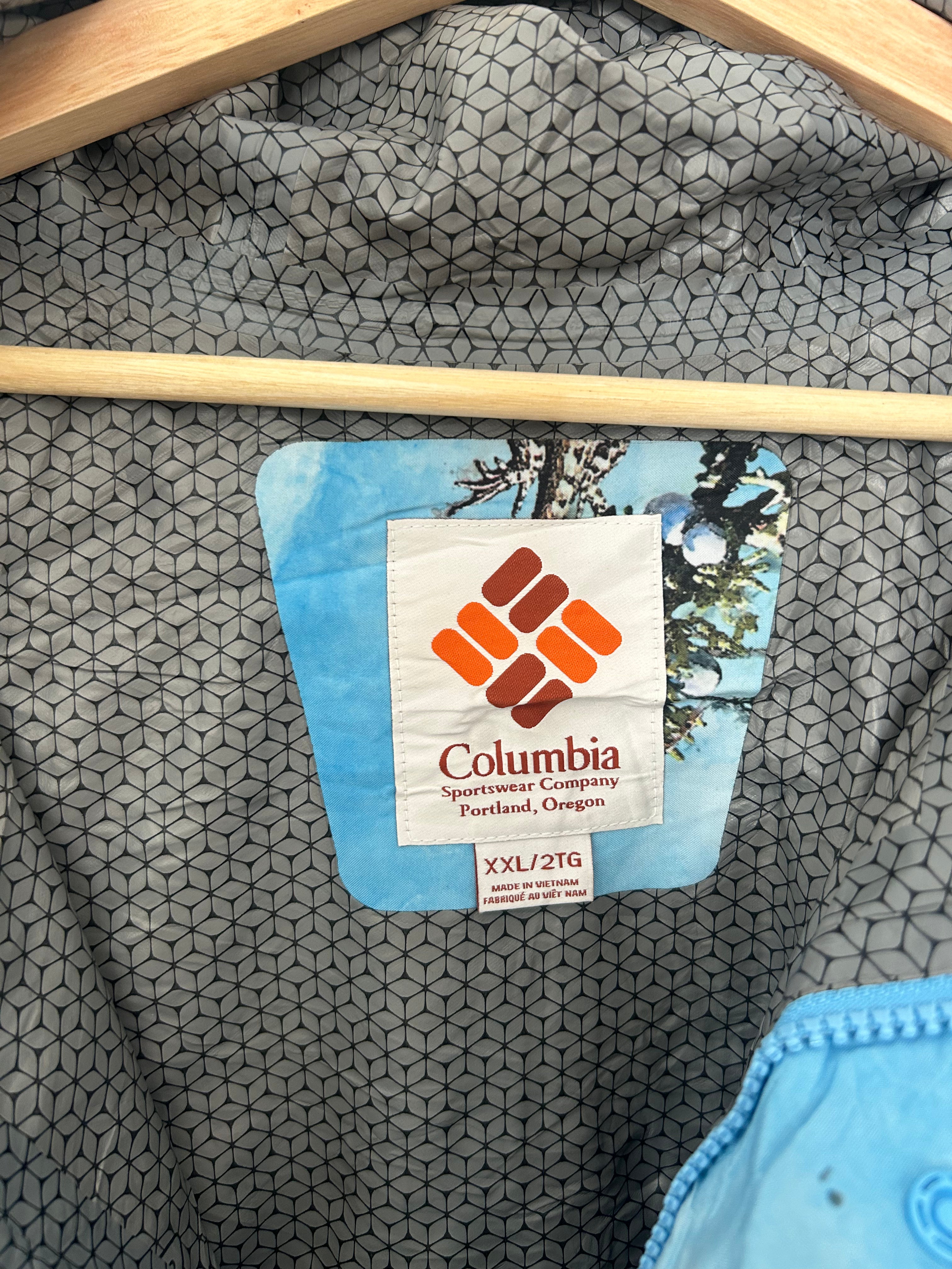 Columbia Omni-Tech Printed Waterproof Poncho – Blue – XXL