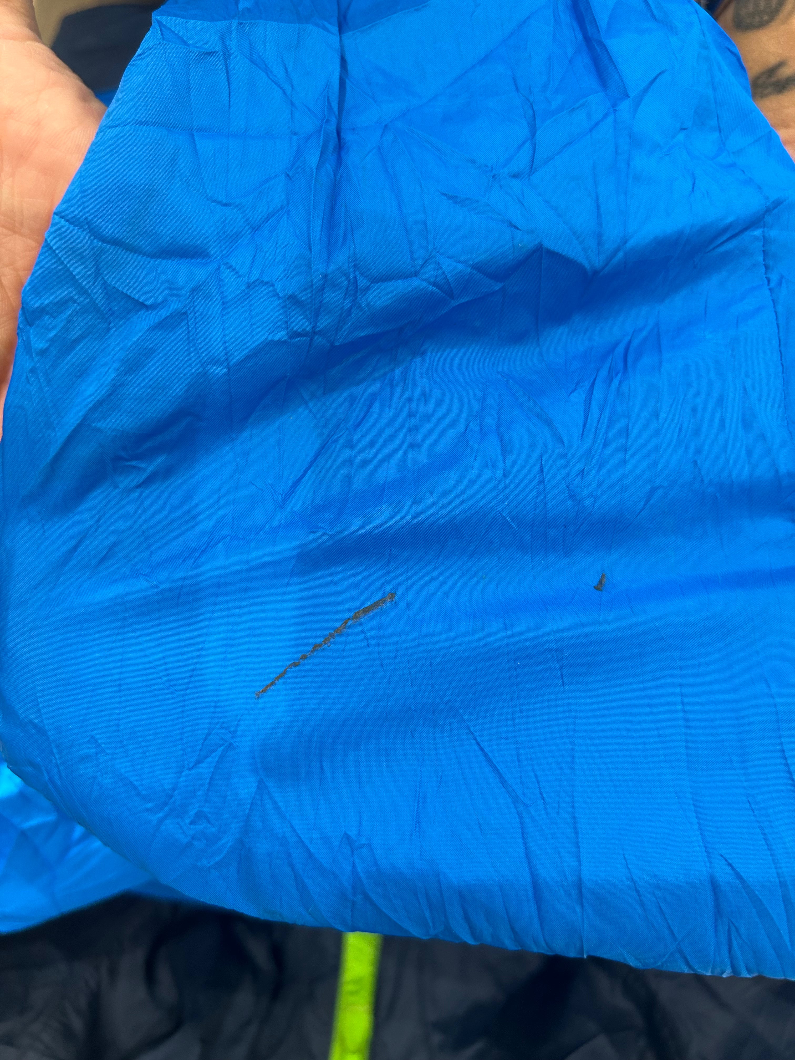 Vintage Columbia Packable Hooded Windbreaker – Blue / Black – XL