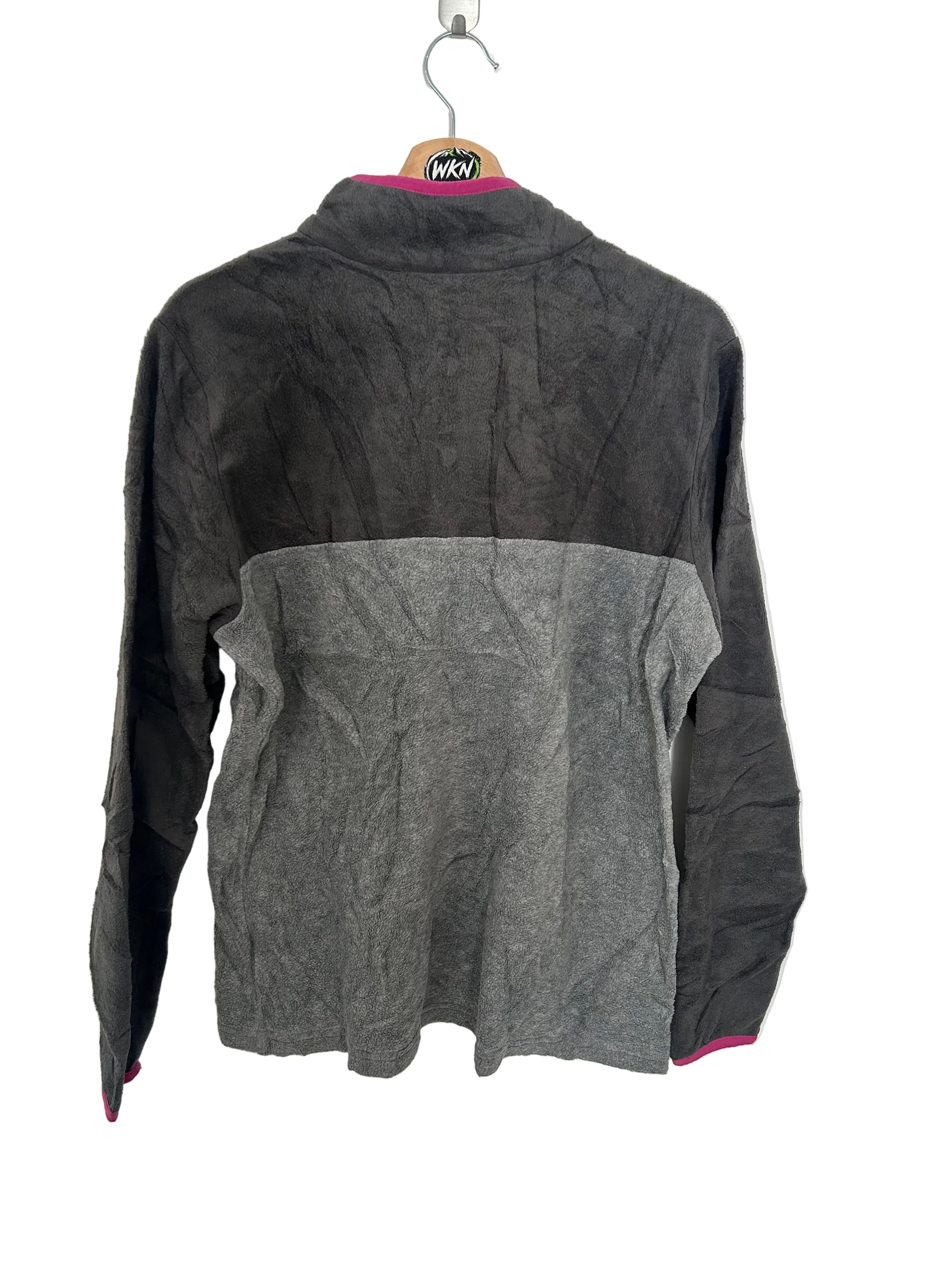 Vintage Columbia Snap-T Fleece – Grey / Charcoal / Pink women's 12/14