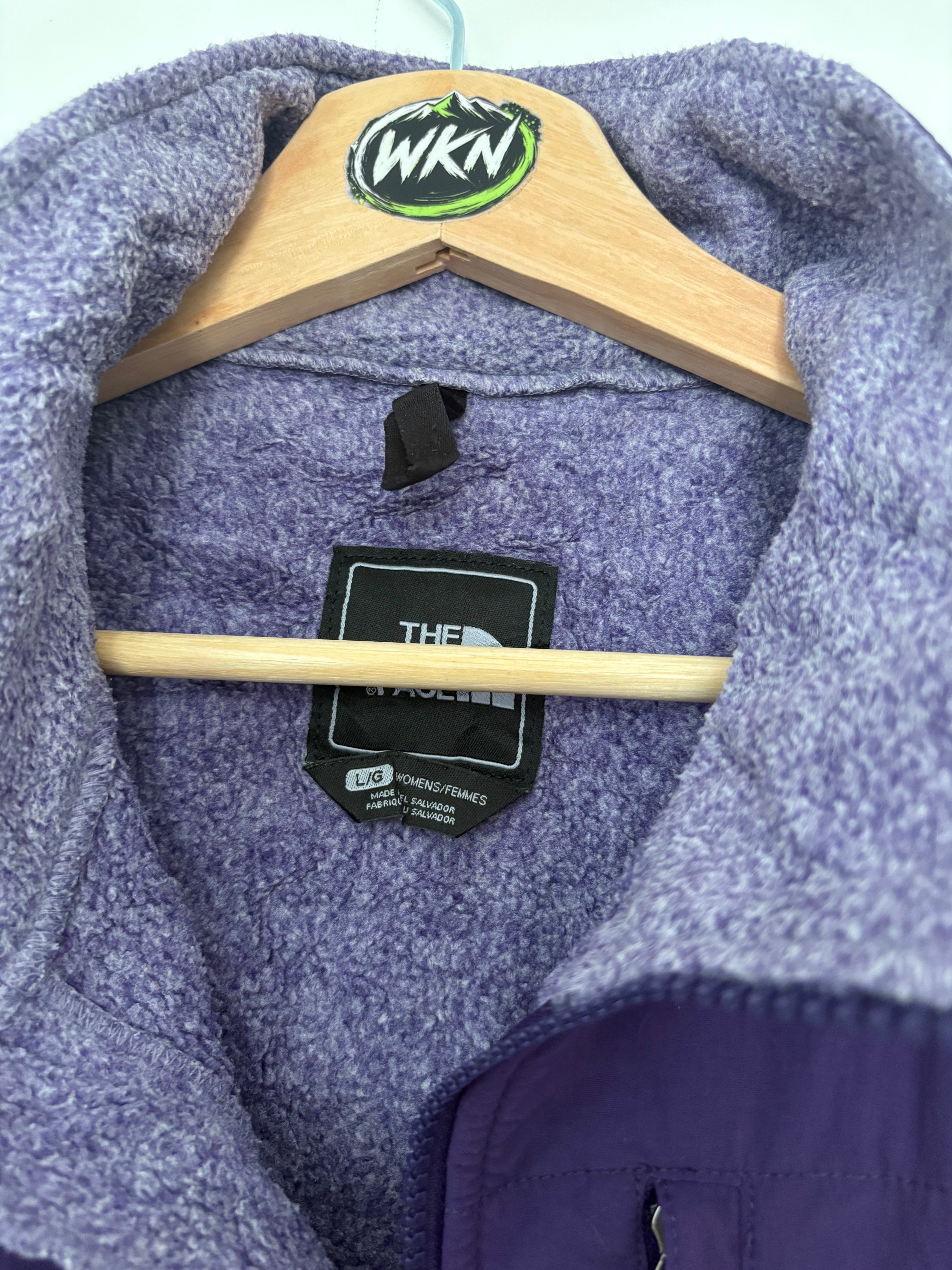 The North Face Women’s Full-Zip Fleece Jacket – Purple / Lilac – Size L