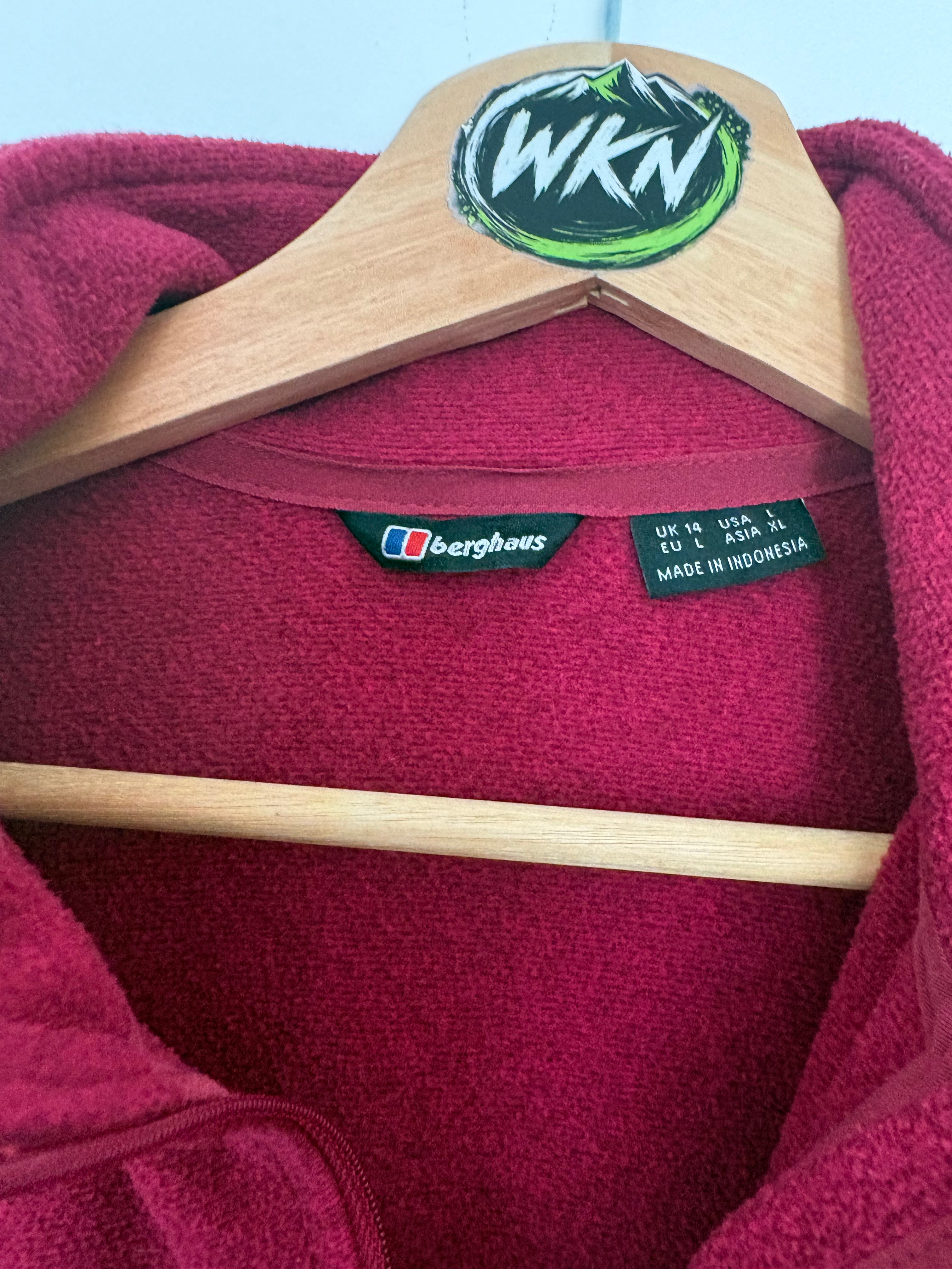 Berghaus Women’s 1/4 Zip Fleece – Burgundy / Raspberry – UK 14