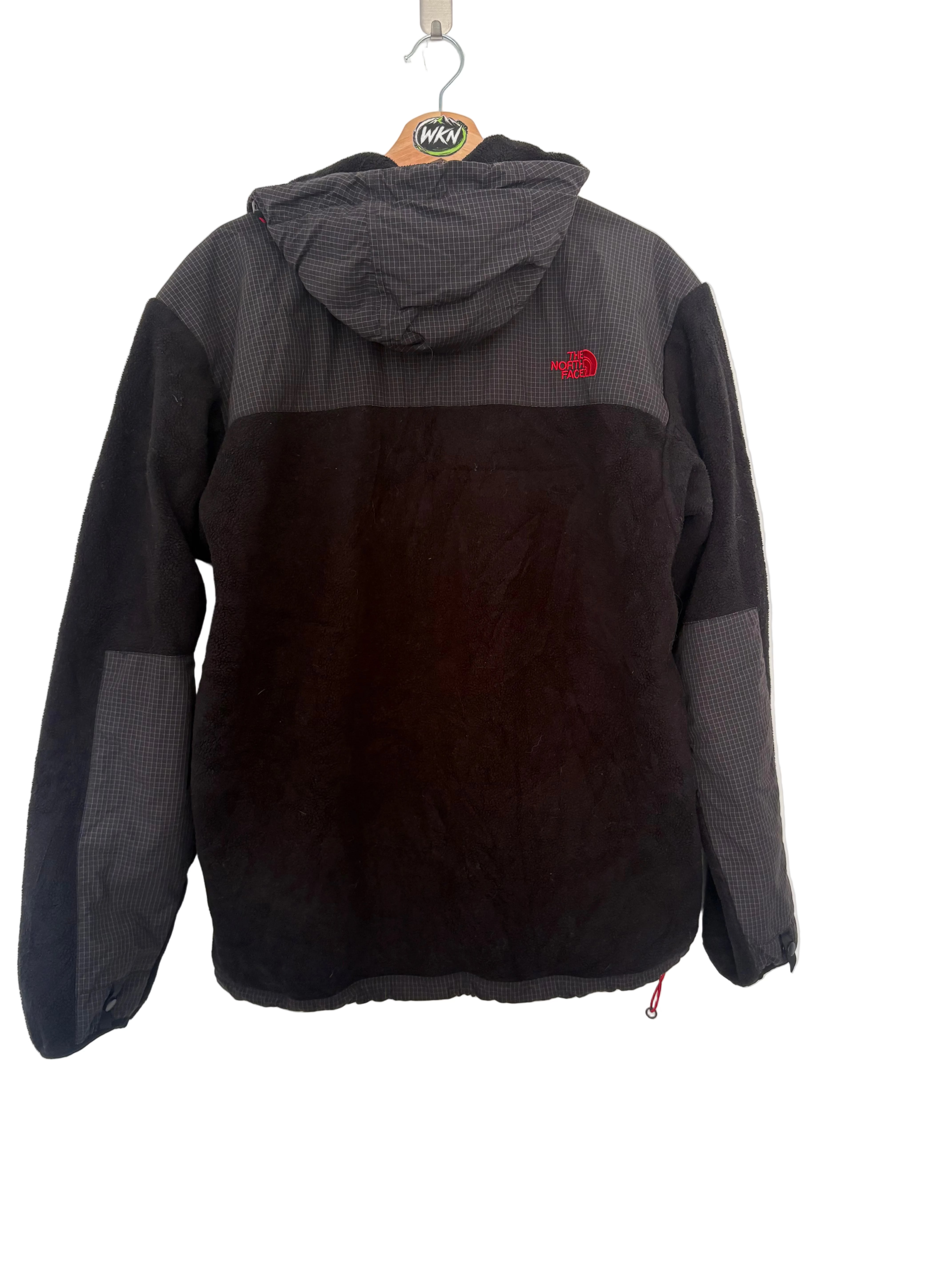 The North Face Hooded Technical Fleece Jacket – Black / Red – Men’s Large