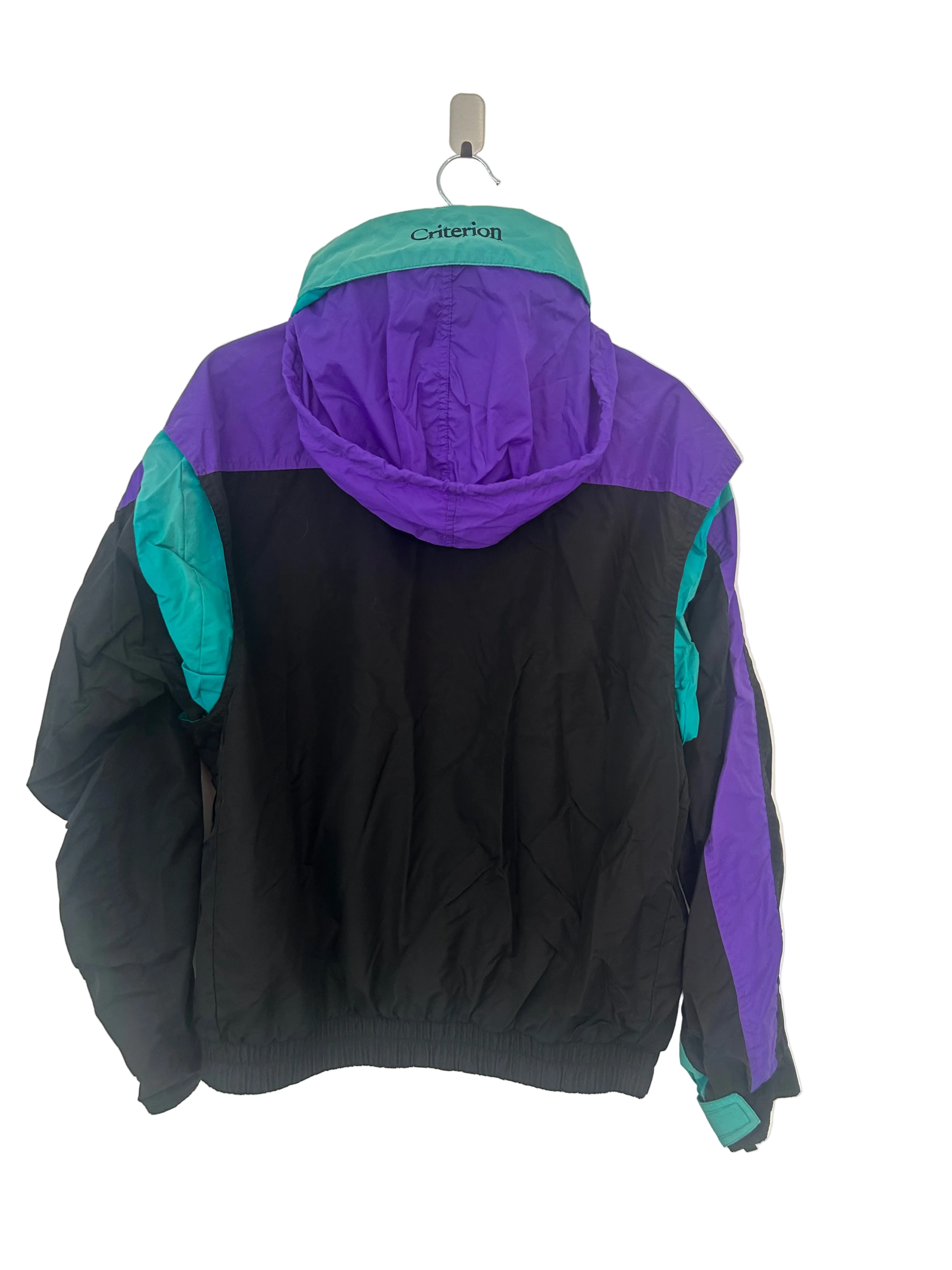 VINTAGE COLUMBIA CRITERION COLOUR BLOCK SKI JACKET – PURPLE / BLACK / TEAL
