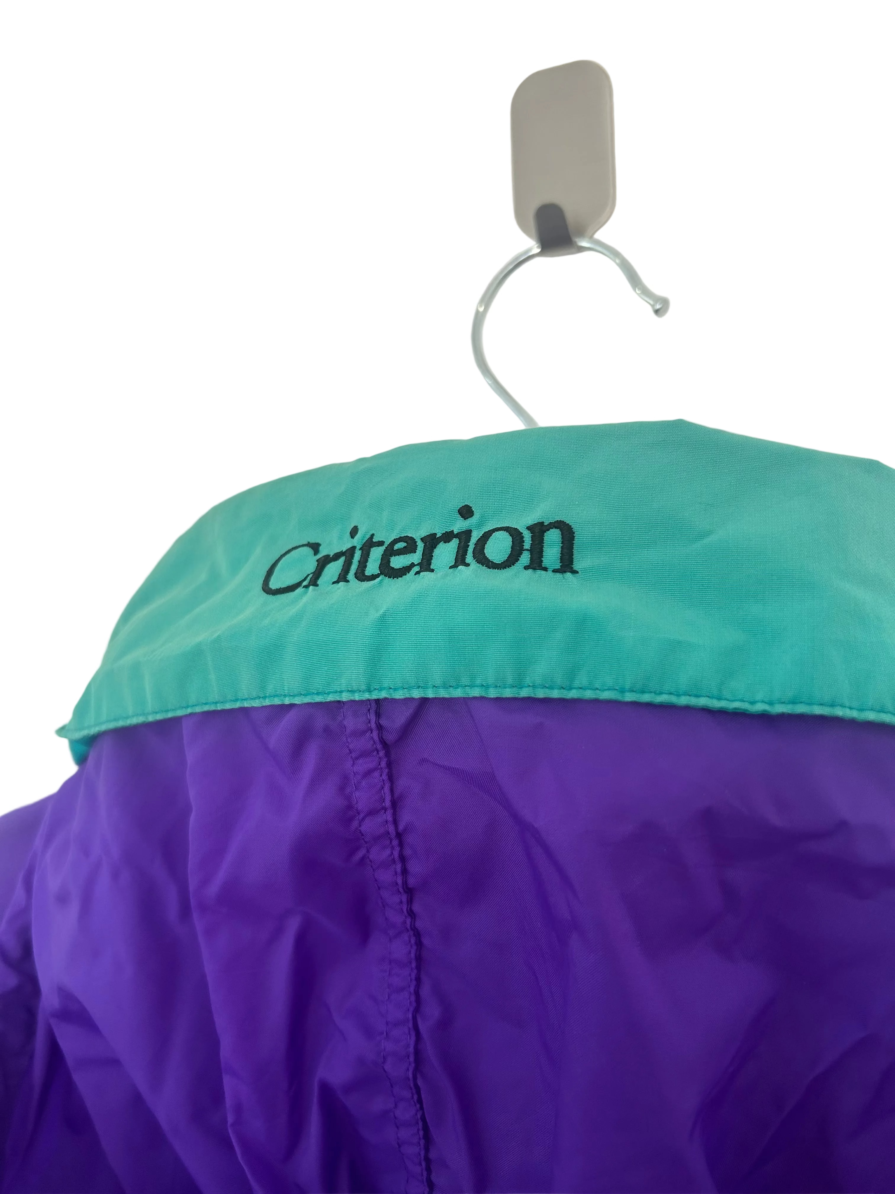 VINTAGE COLUMBIA CRITERION COLOUR BLOCK SKI JACKET – PURPLE / BLACK / TEAL
