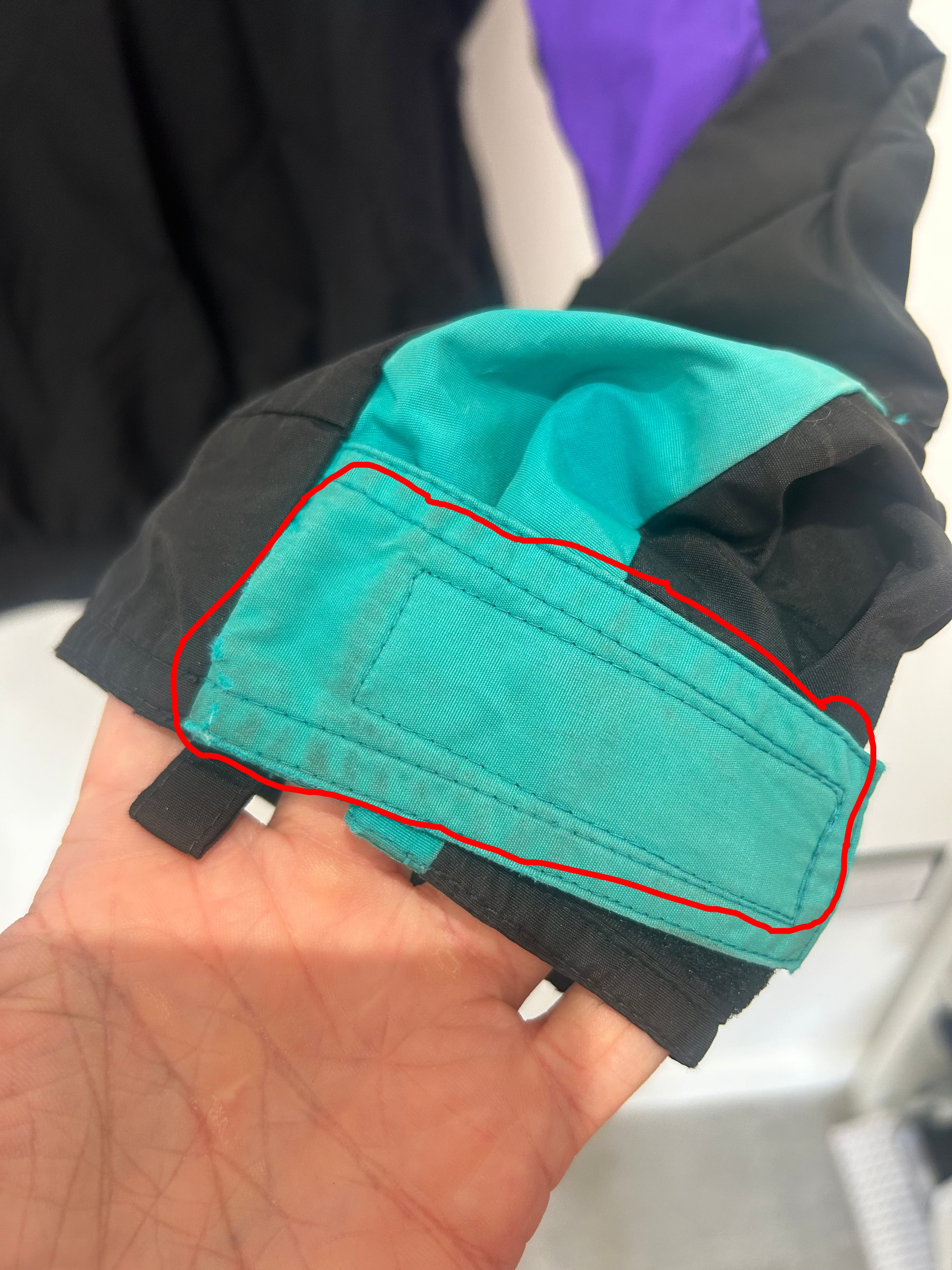 VINTAGE COLUMBIA CRITERION COLOUR BLOCK SKI JACKET – PURPLE / BLACK / TEAL