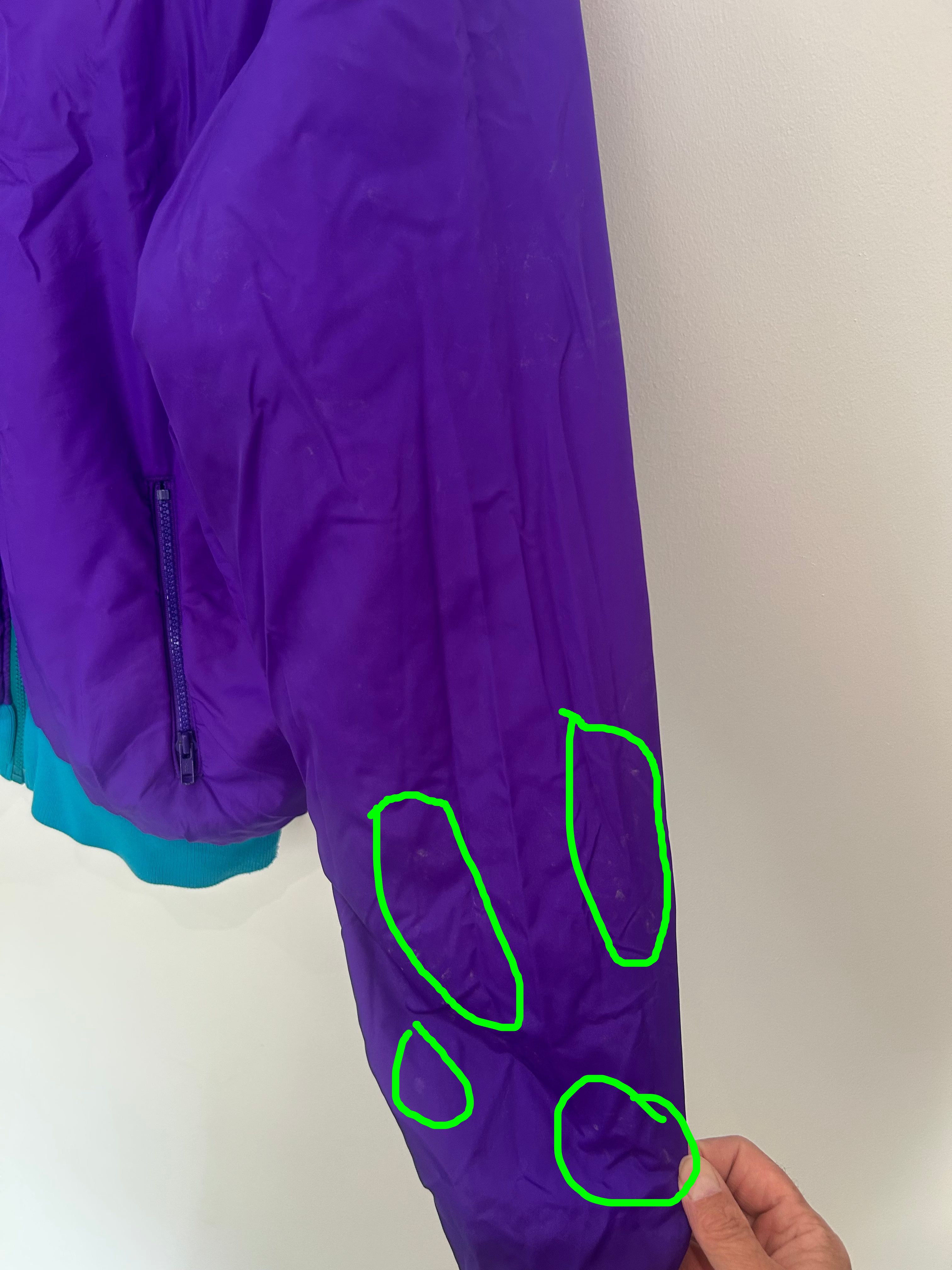 VINTAGE COLUMBIA REVERSIBLE PUFFER JACKET – PURPLE / TEAL -M-