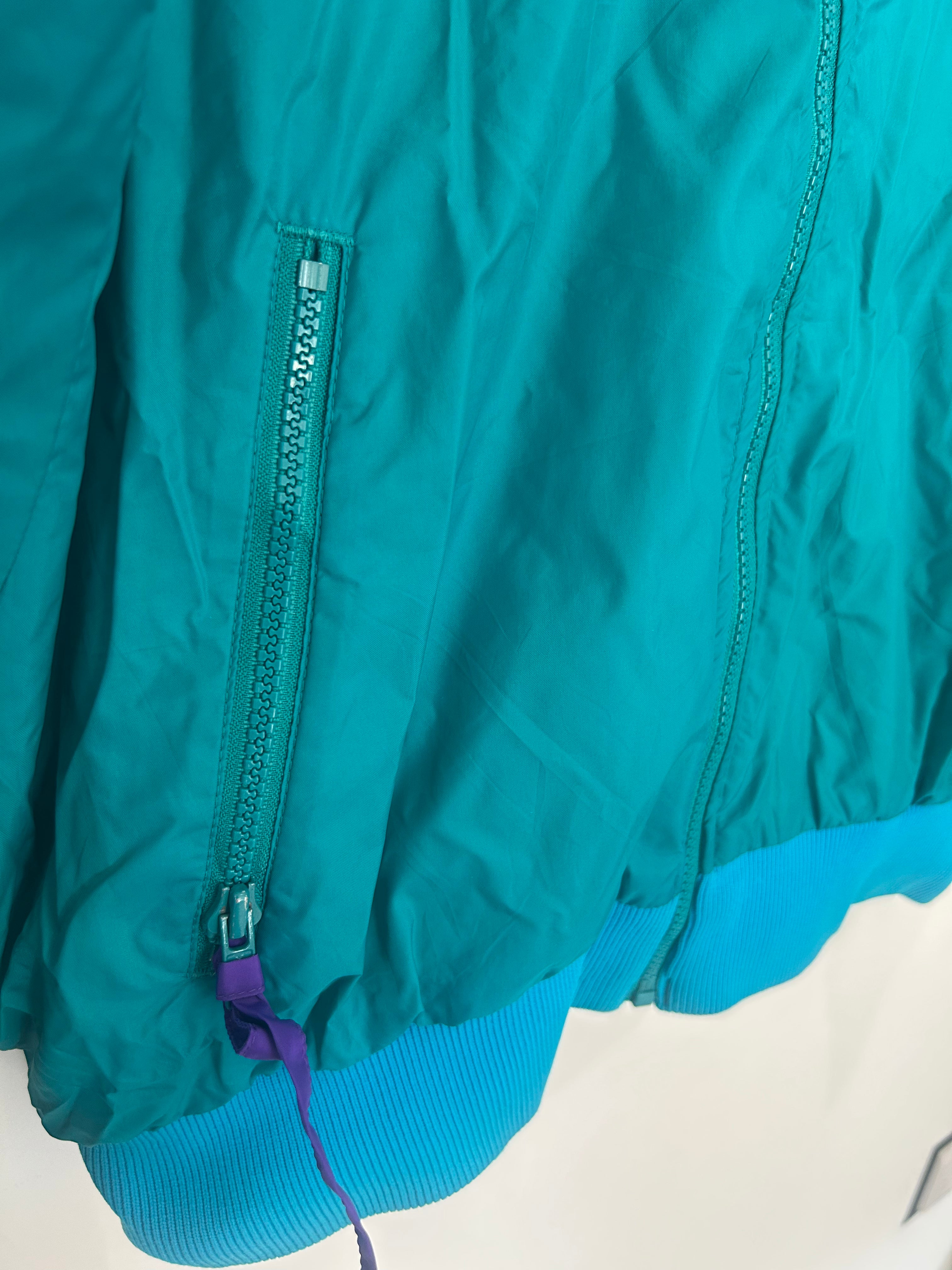 VINTAGE COLUMBIA REVERSIBLE PUFFER JACKET – PURPLE / TEAL -M-