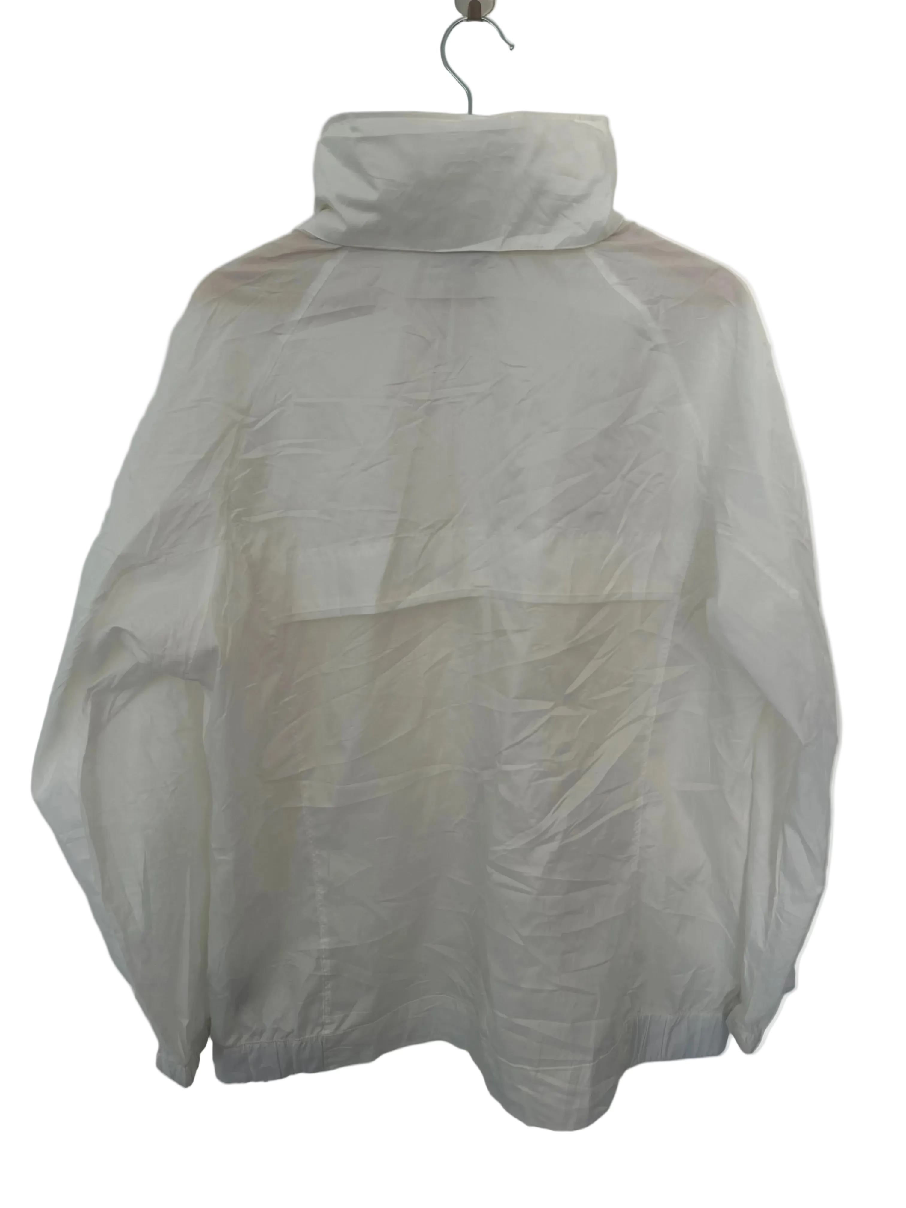 Columbia Lightweight Packable Hooded Windbreaker – White – 1X XL – Grade A