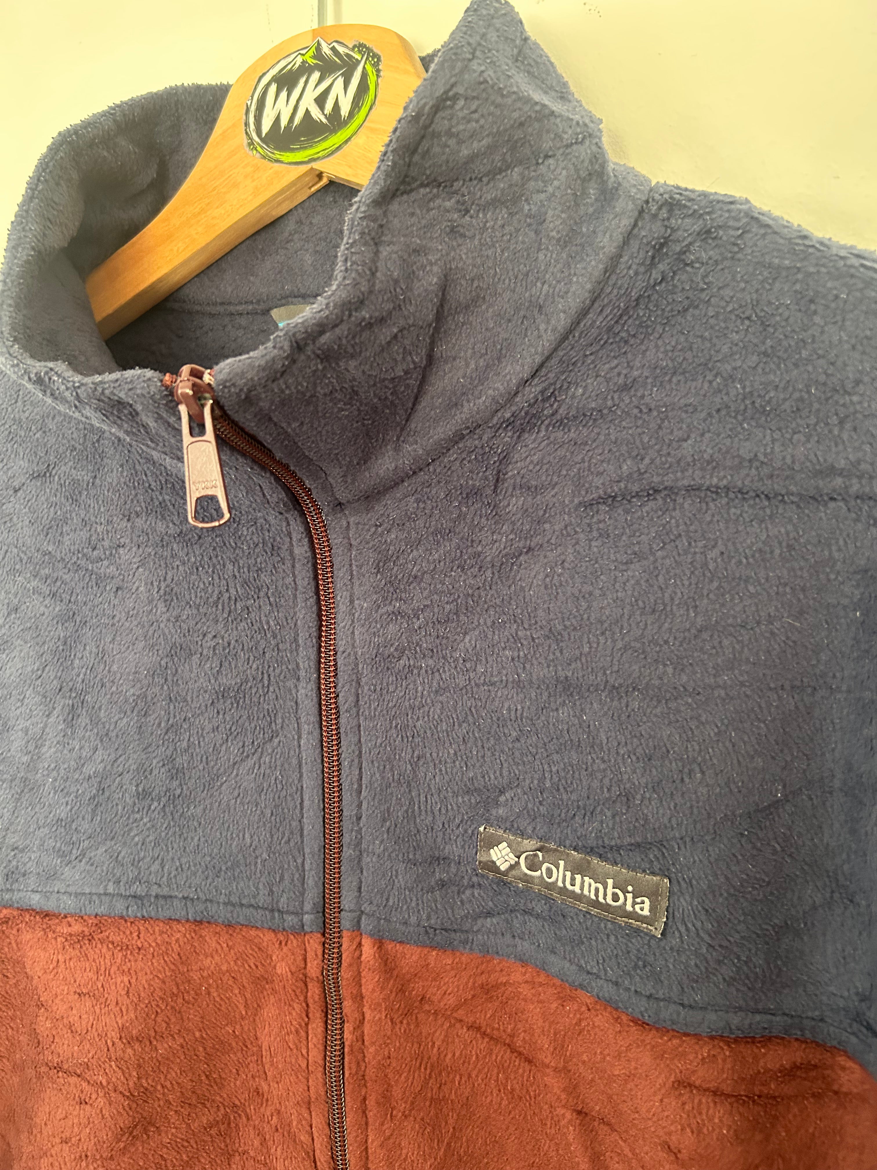 ur Block Full-Zip Fleece – Navy / Burgundy – Size M