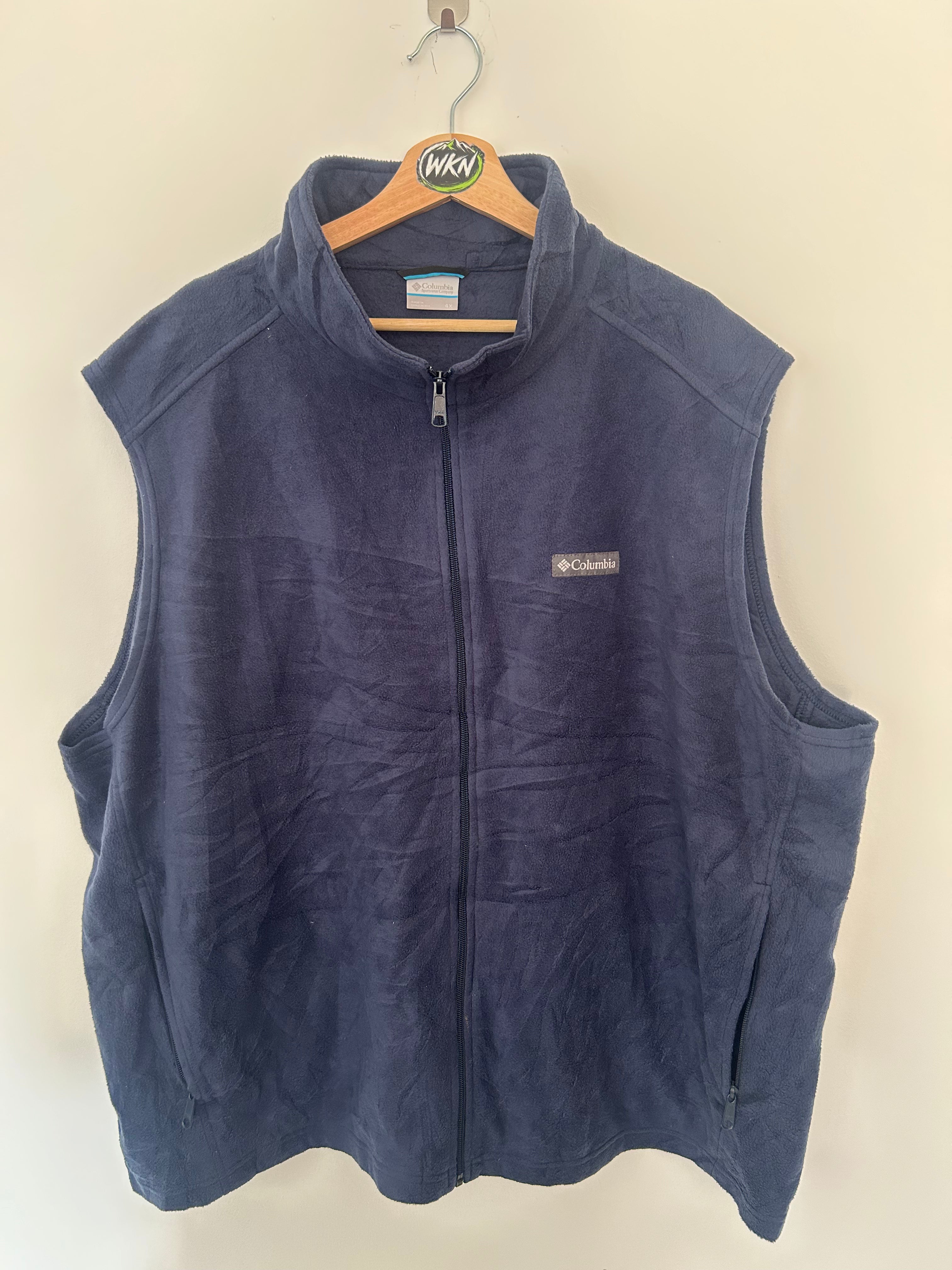 Columbia Full-Zip Fleece Gilet – Navy Blue – 4X