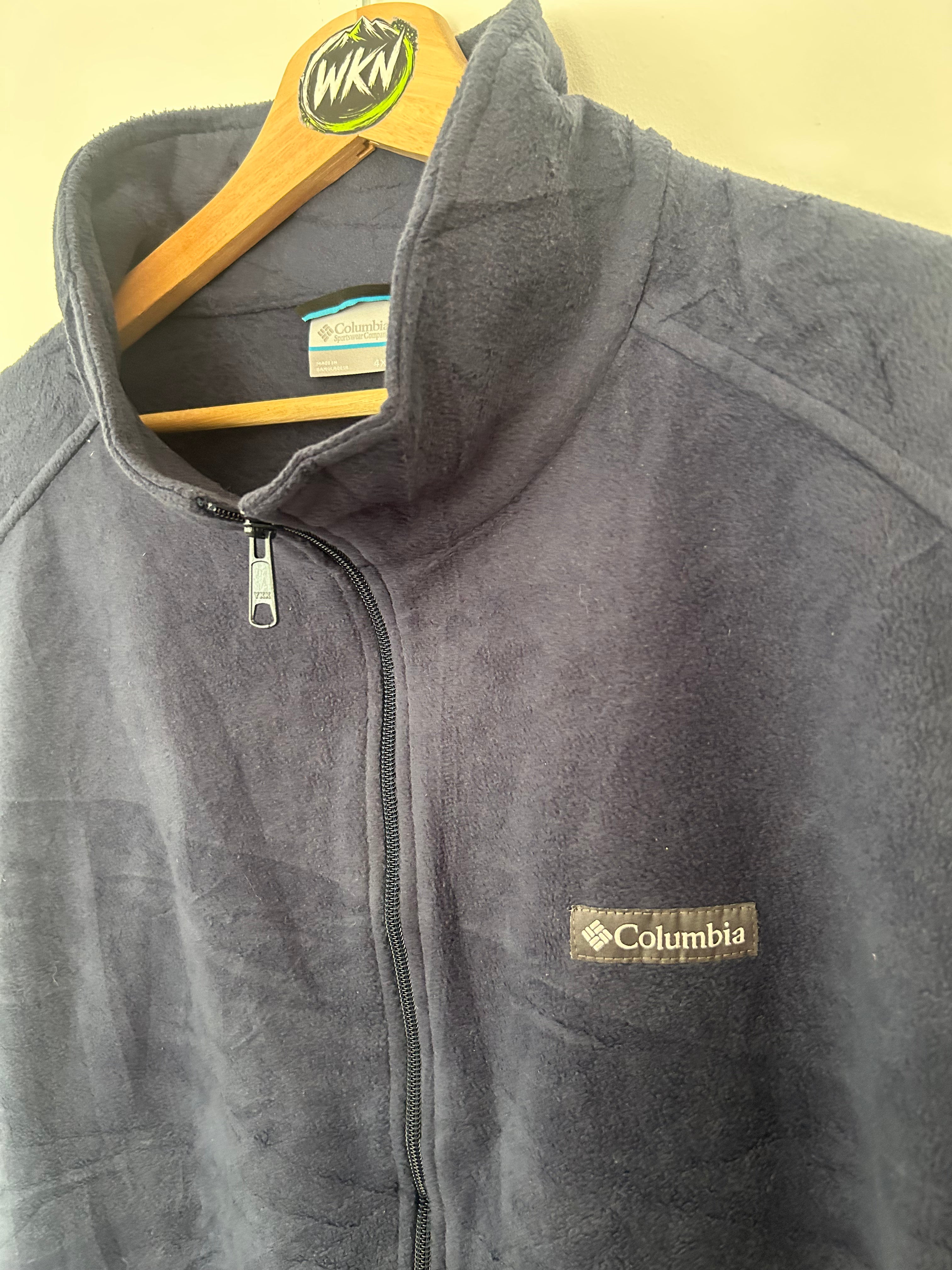 Columbia Full-Zip Fleece Gilet – Navy Blue – 4X