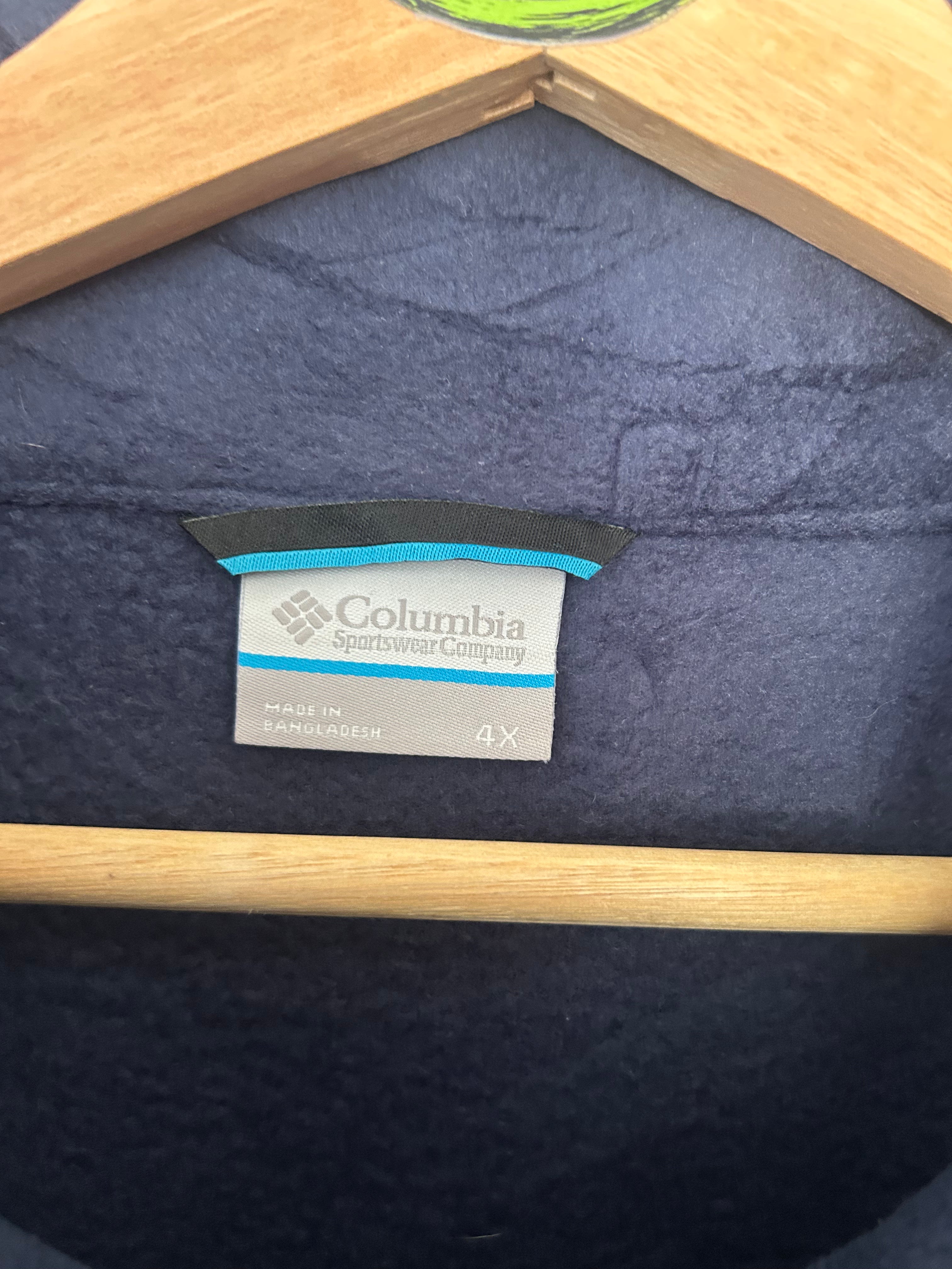 Columbia Full-Zip Fleece Gilet – Navy Blue – 4X