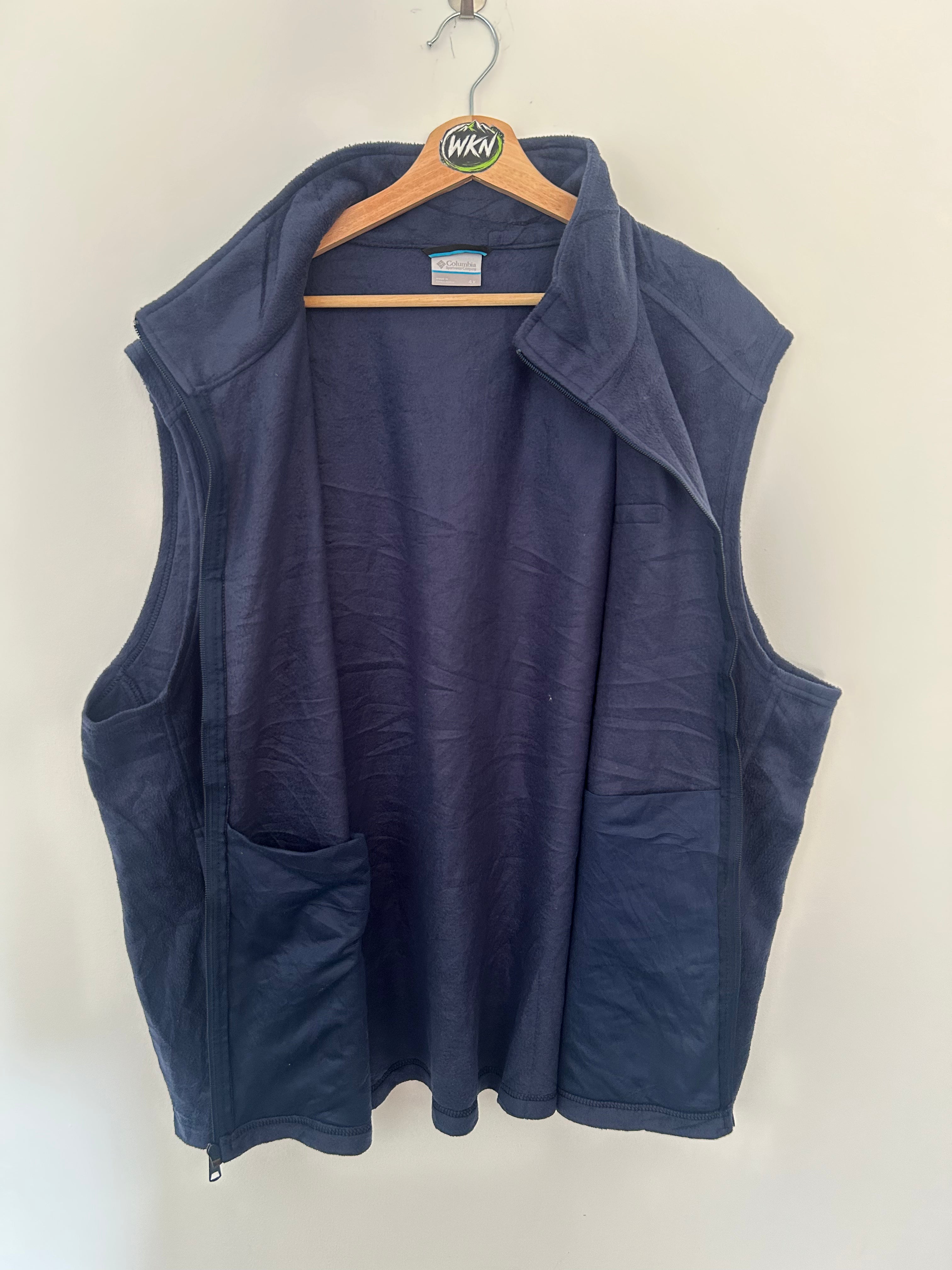 Columbia Full-Zip Fleece Gilet – Navy Blue – 4X