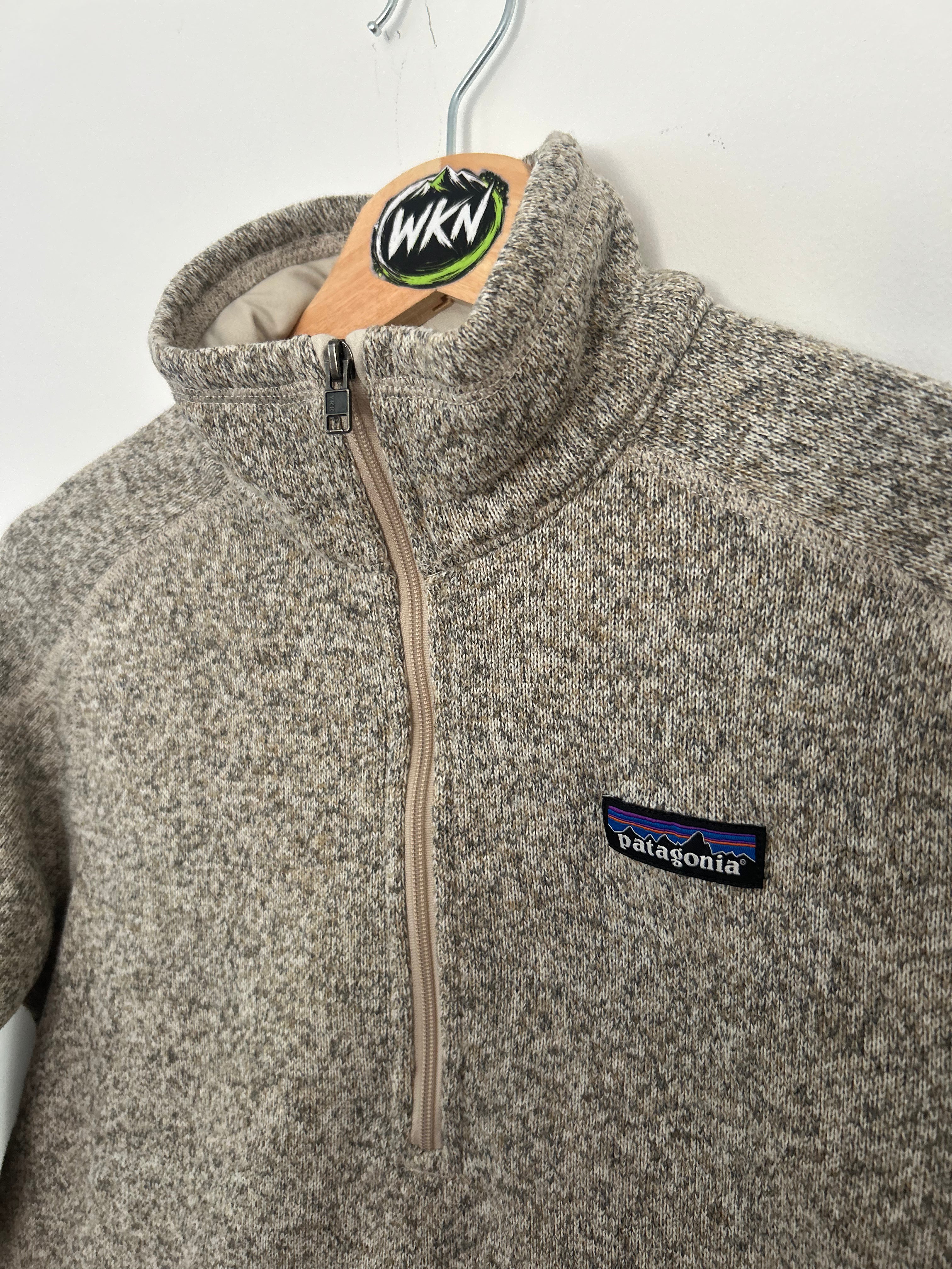 PATAGONIA BETTER SWEATER 1/4 ZIP FLEECE – OATMEAL / GREY – M-Womens