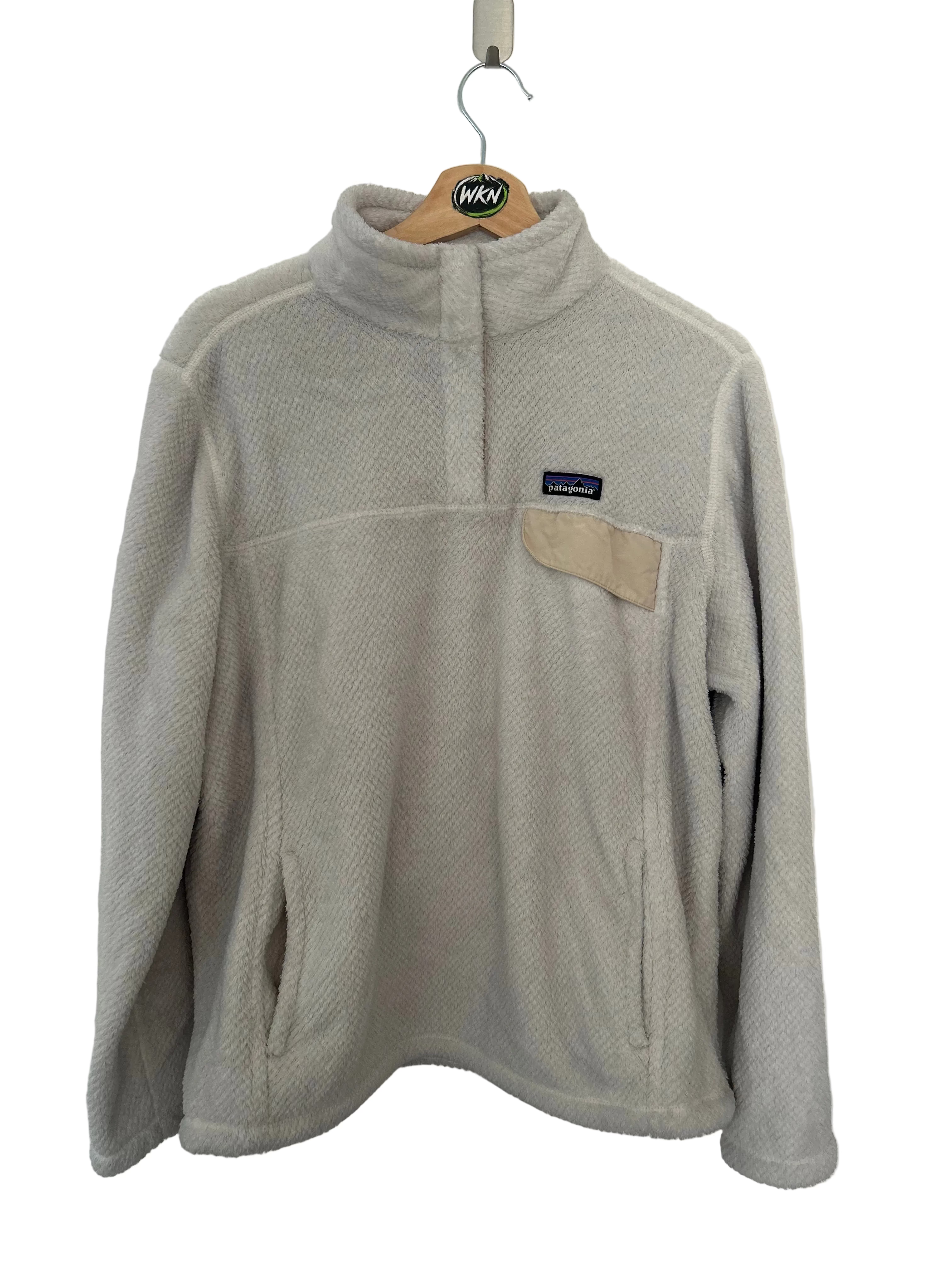 Patagonia Re-Tool Snap-T Fleece – Light Grey / Oatmeal – XL- Women's