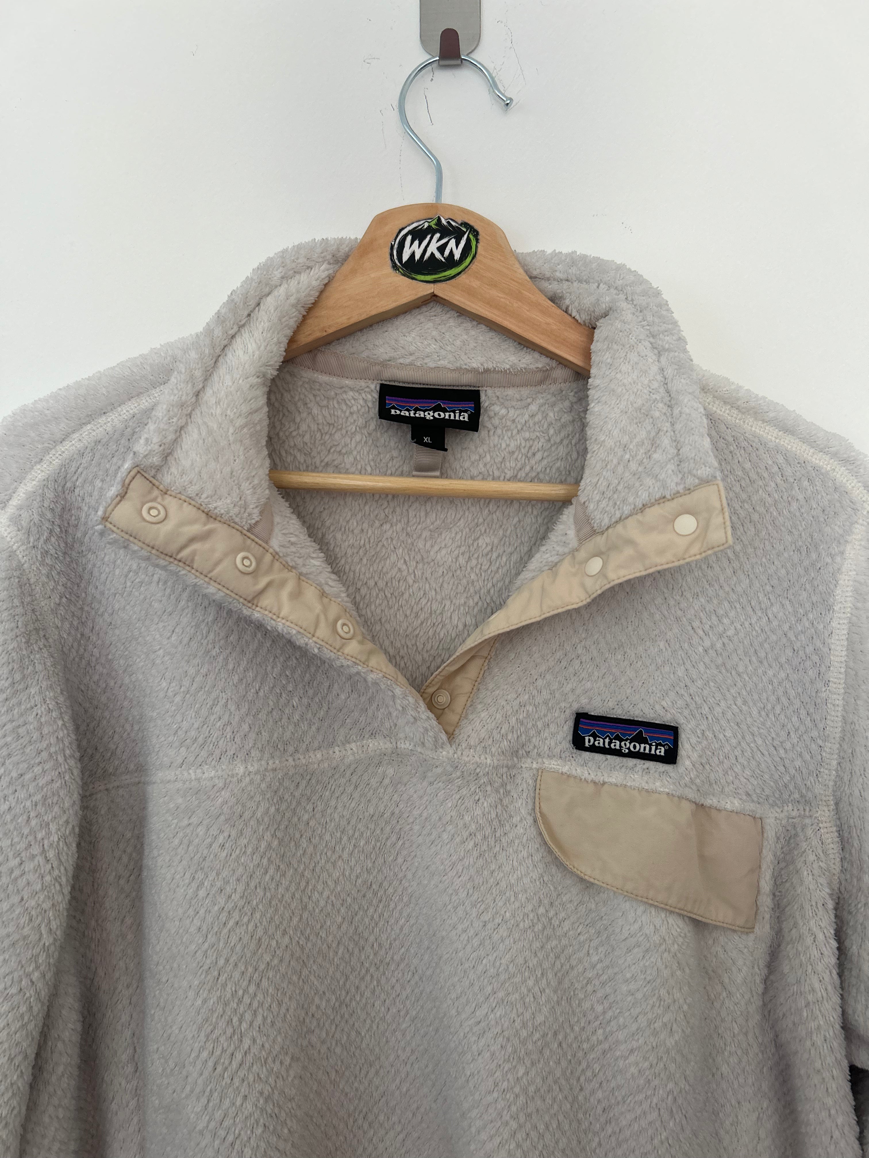Patagonia Re-Tool Snap-T Fleece – Light Grey / Oatmeal – XL- Women's