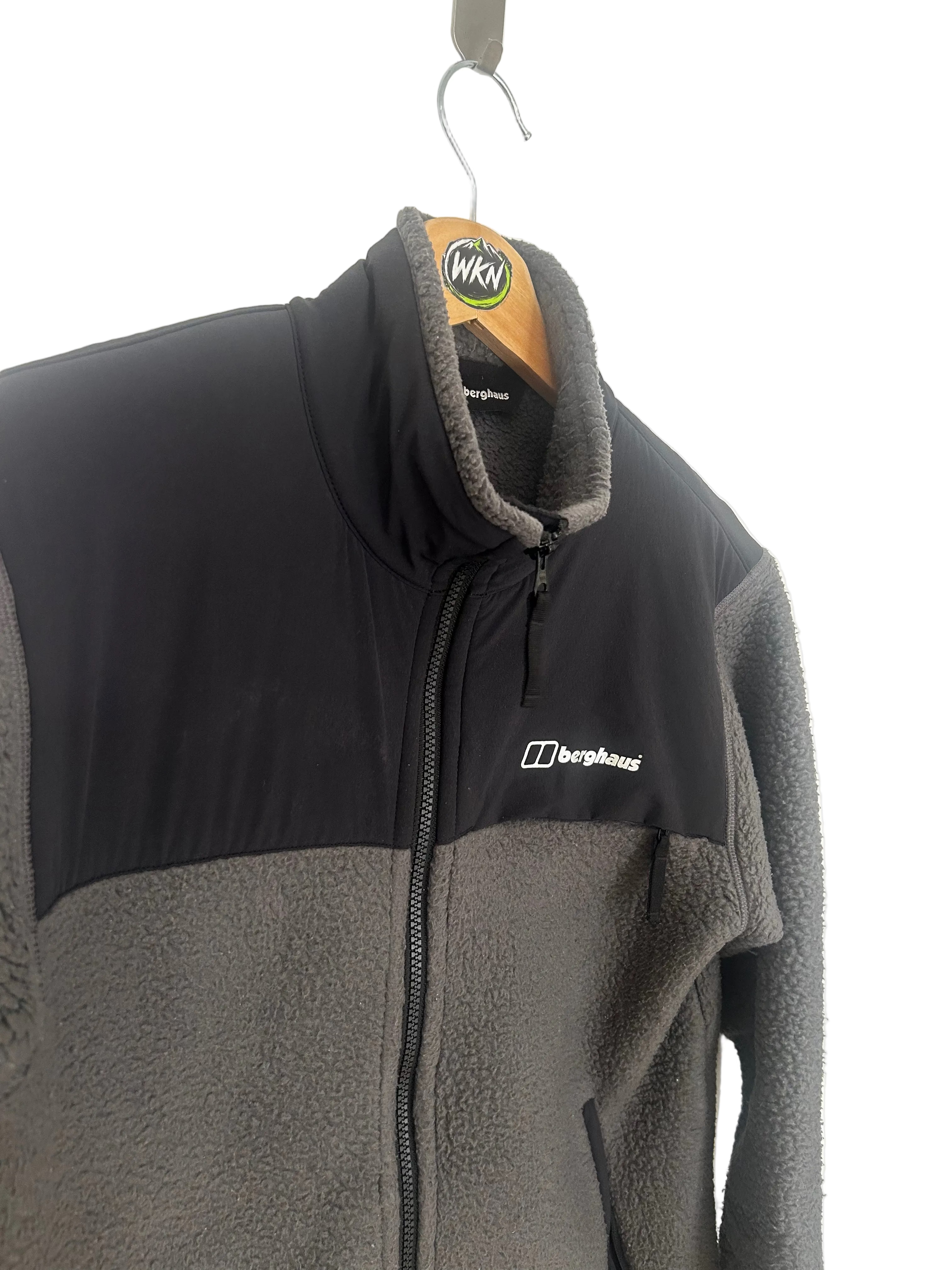 Berghaus Full-Zip Fleece Syker Jacket – Grey / Black – Small