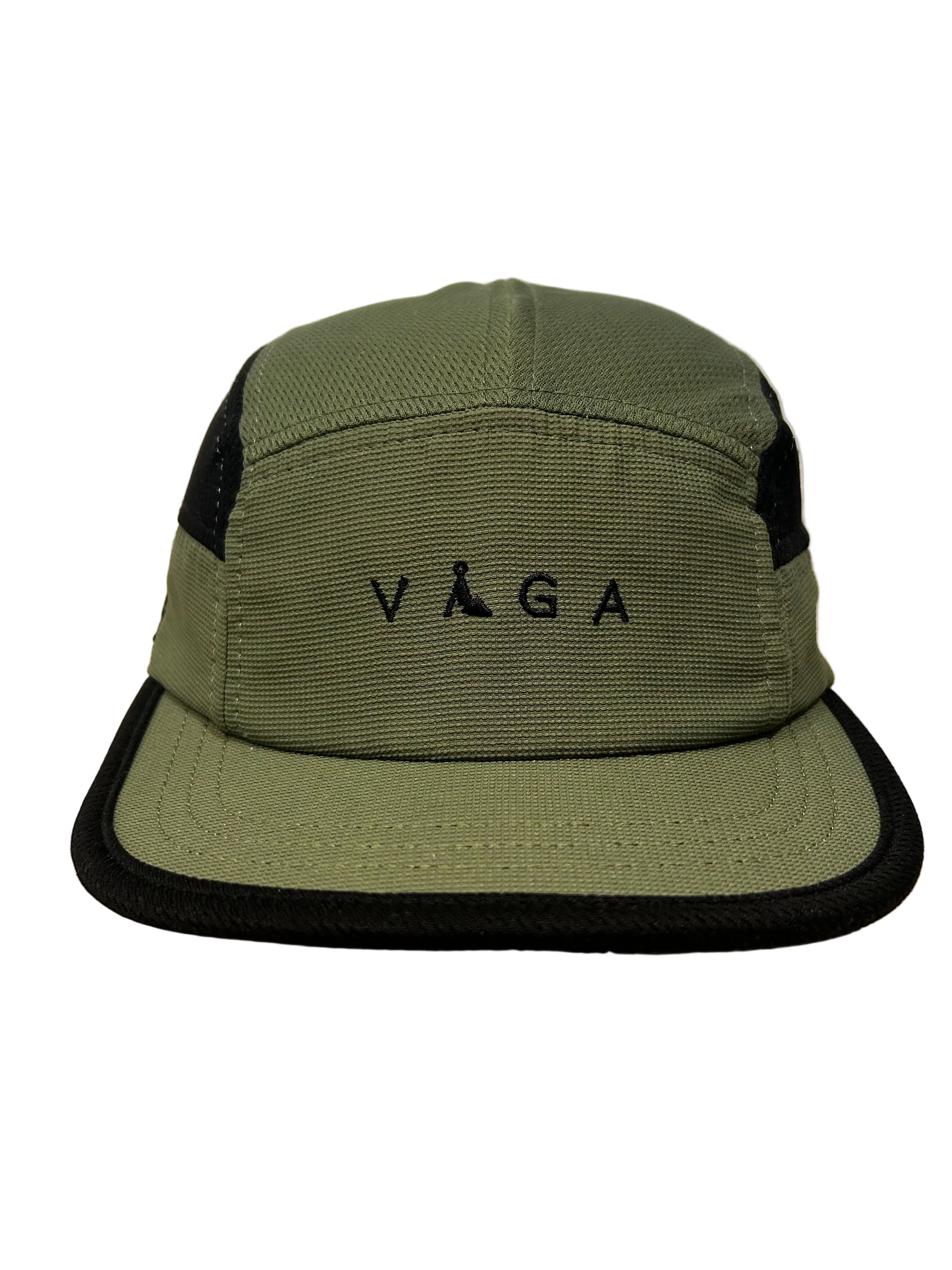VAGA Lightweight Trail Running Cap – Khaki Green / Black