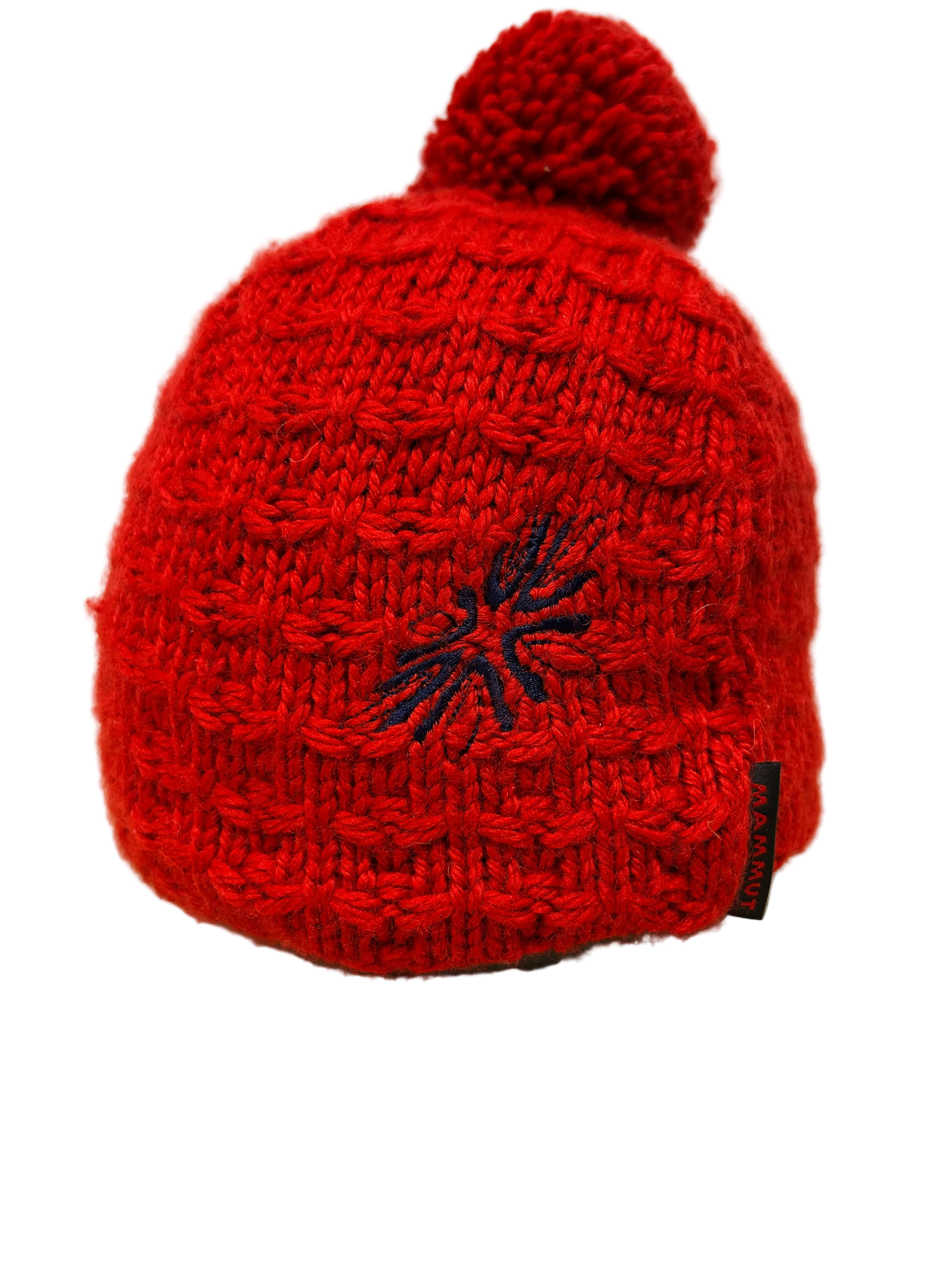Mammut Knitted Bobble Beanie – Red