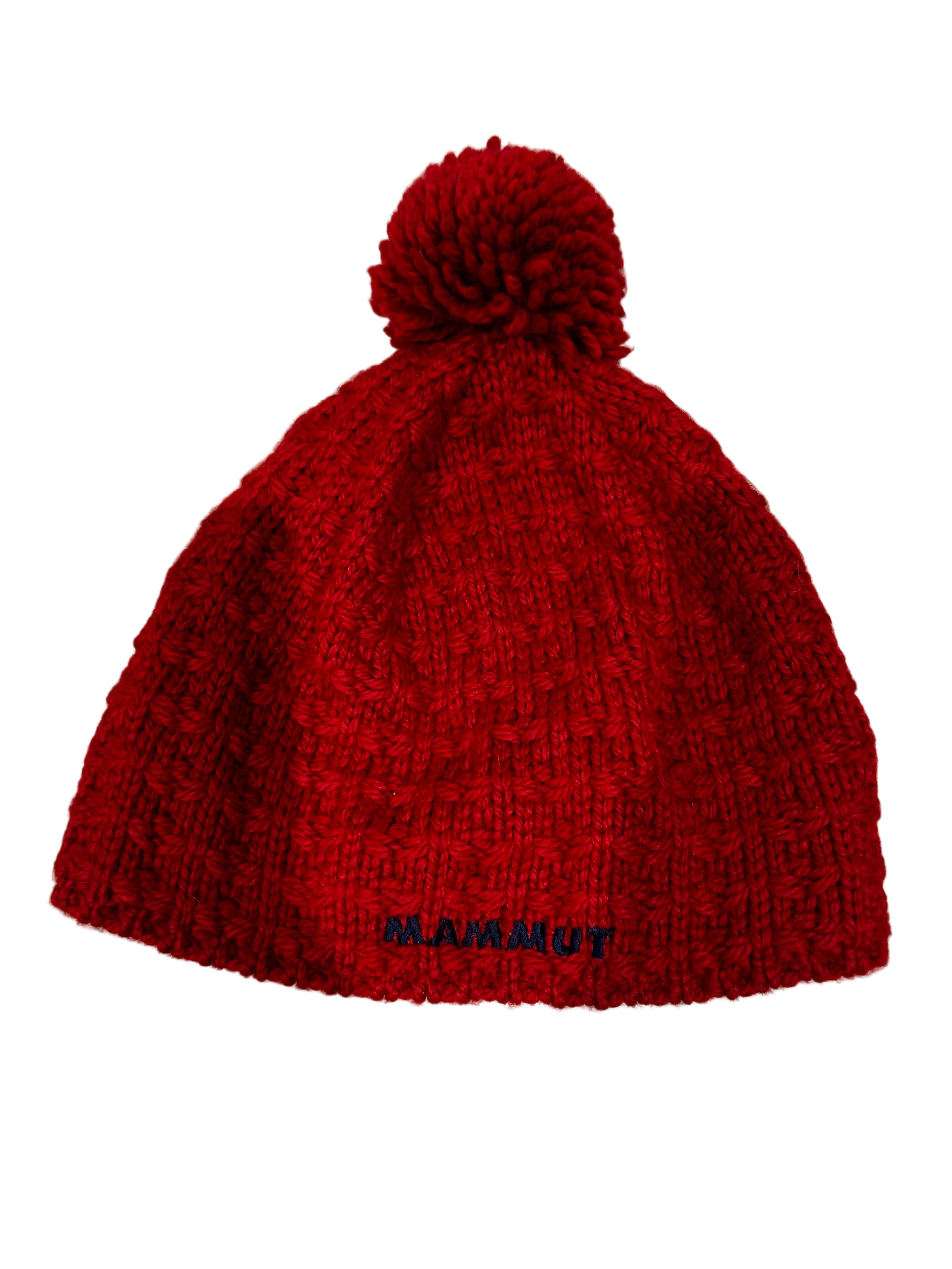 Mammut Knitted Bobble Beanie – Red