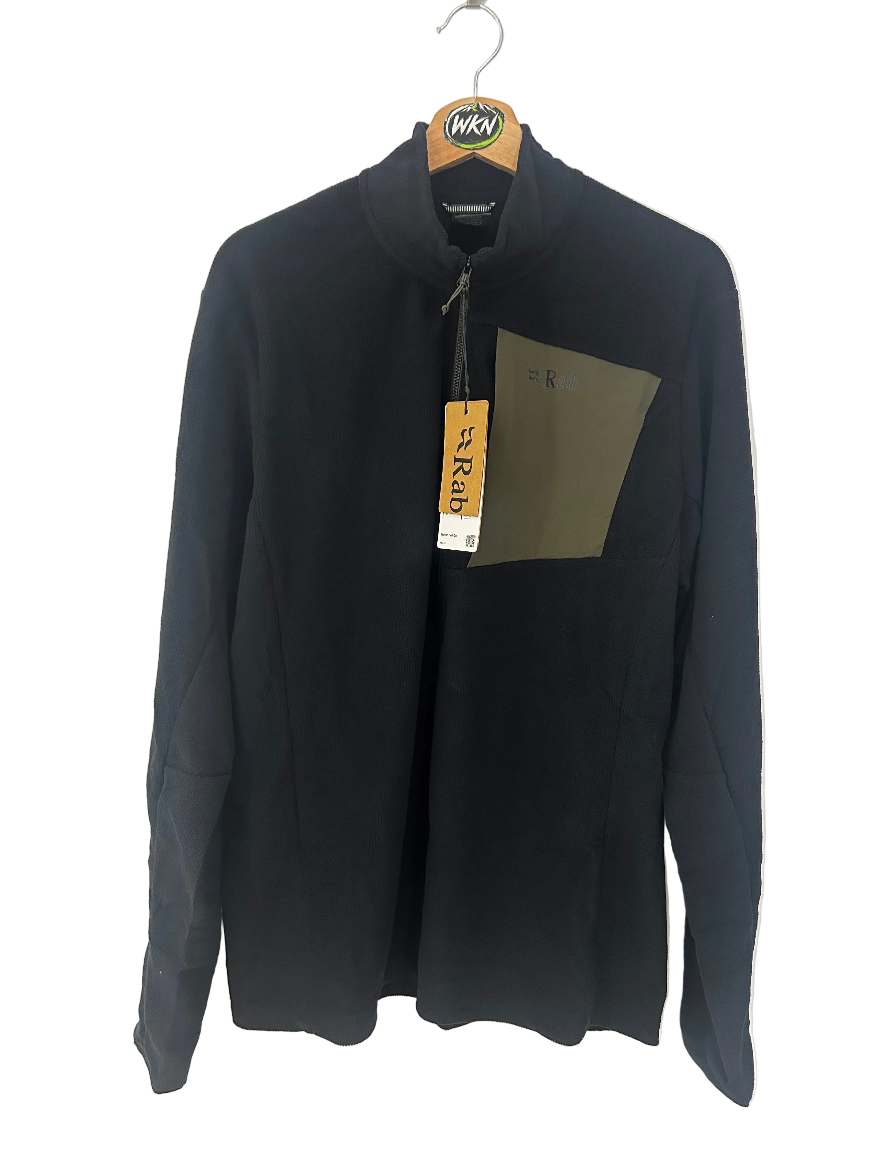 Rab Tecton 2.0 Fleece – Black / Khaki – Size Large