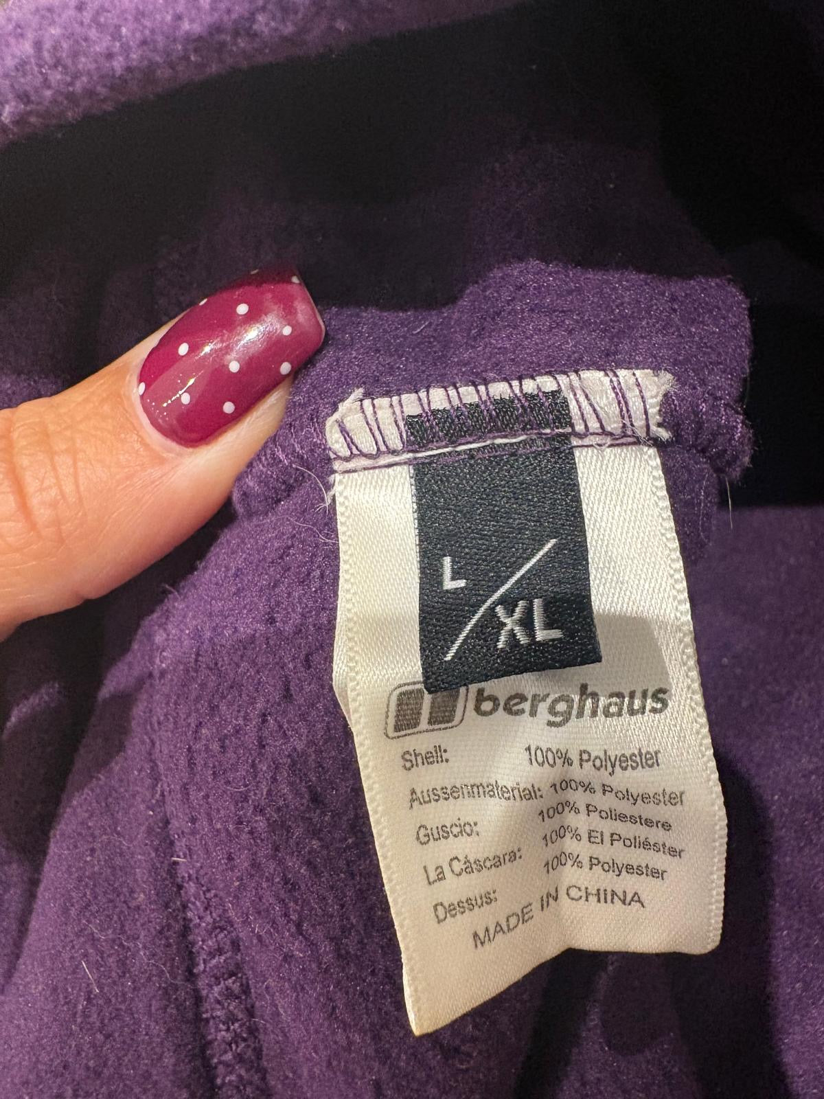 Berghaus Fleece Beanie Hat/Gloves – Purple – L/XL