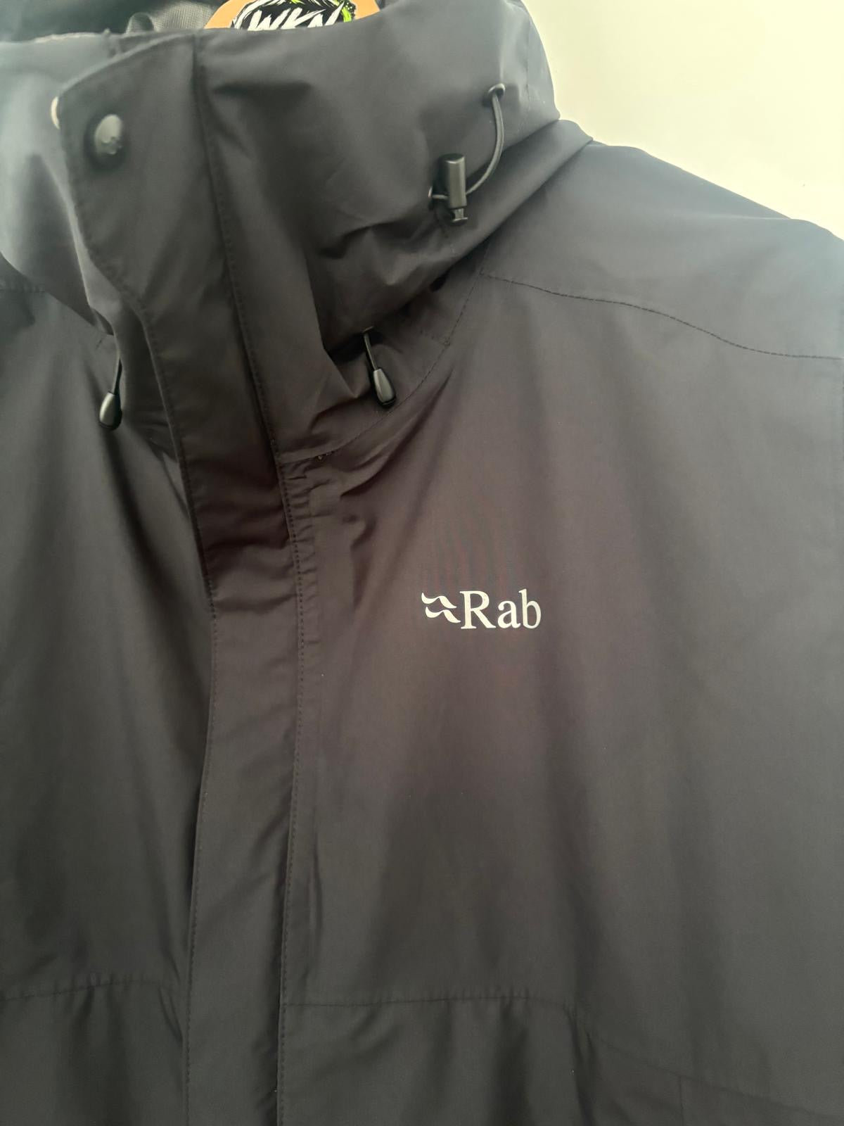 Rab women's Downpour Waterproof Jacket -Black – Women’s Large / UK 14