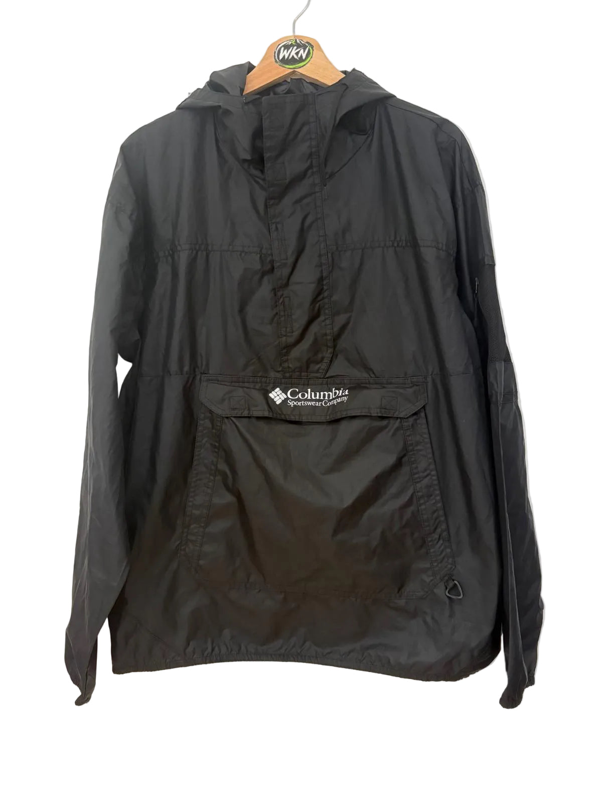 Columbia Sportswear Company Hooded Windbreaker – Black – Large