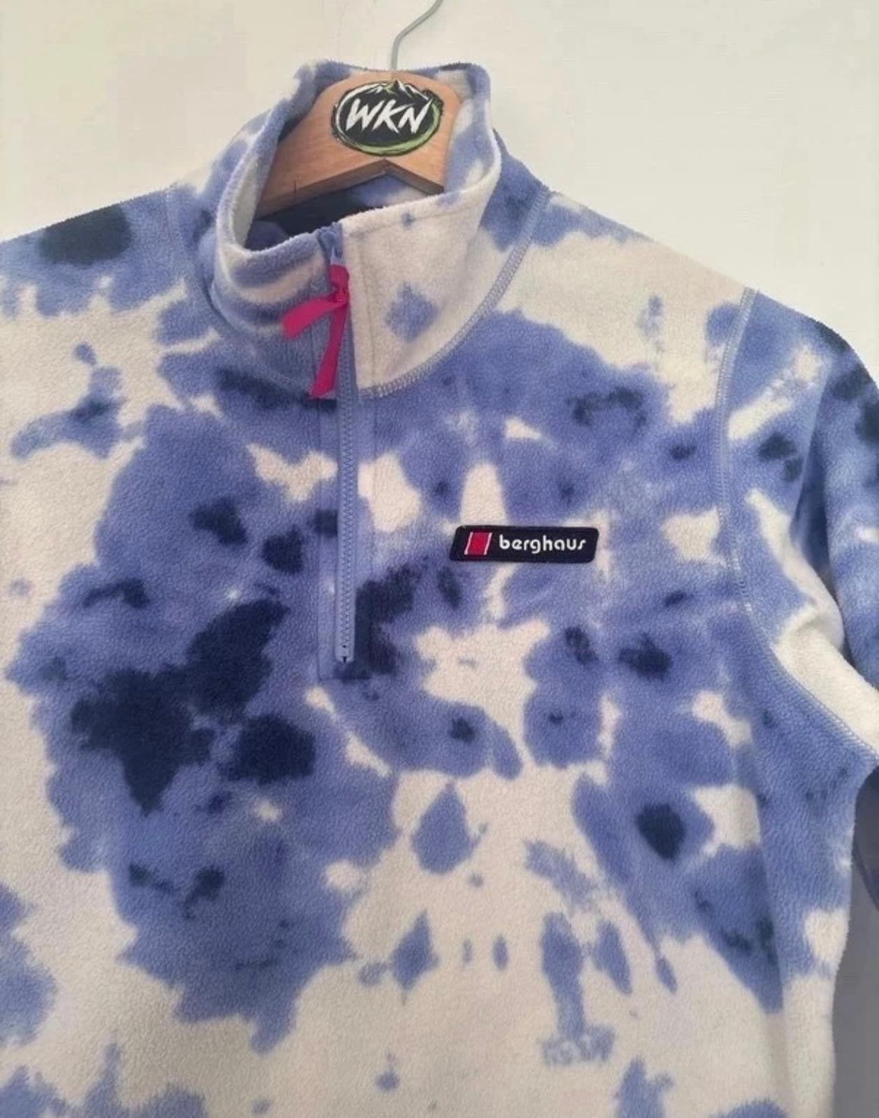Berghaus Trango 1/4 Zip Fleece – Blue White Tie Dye – Small
