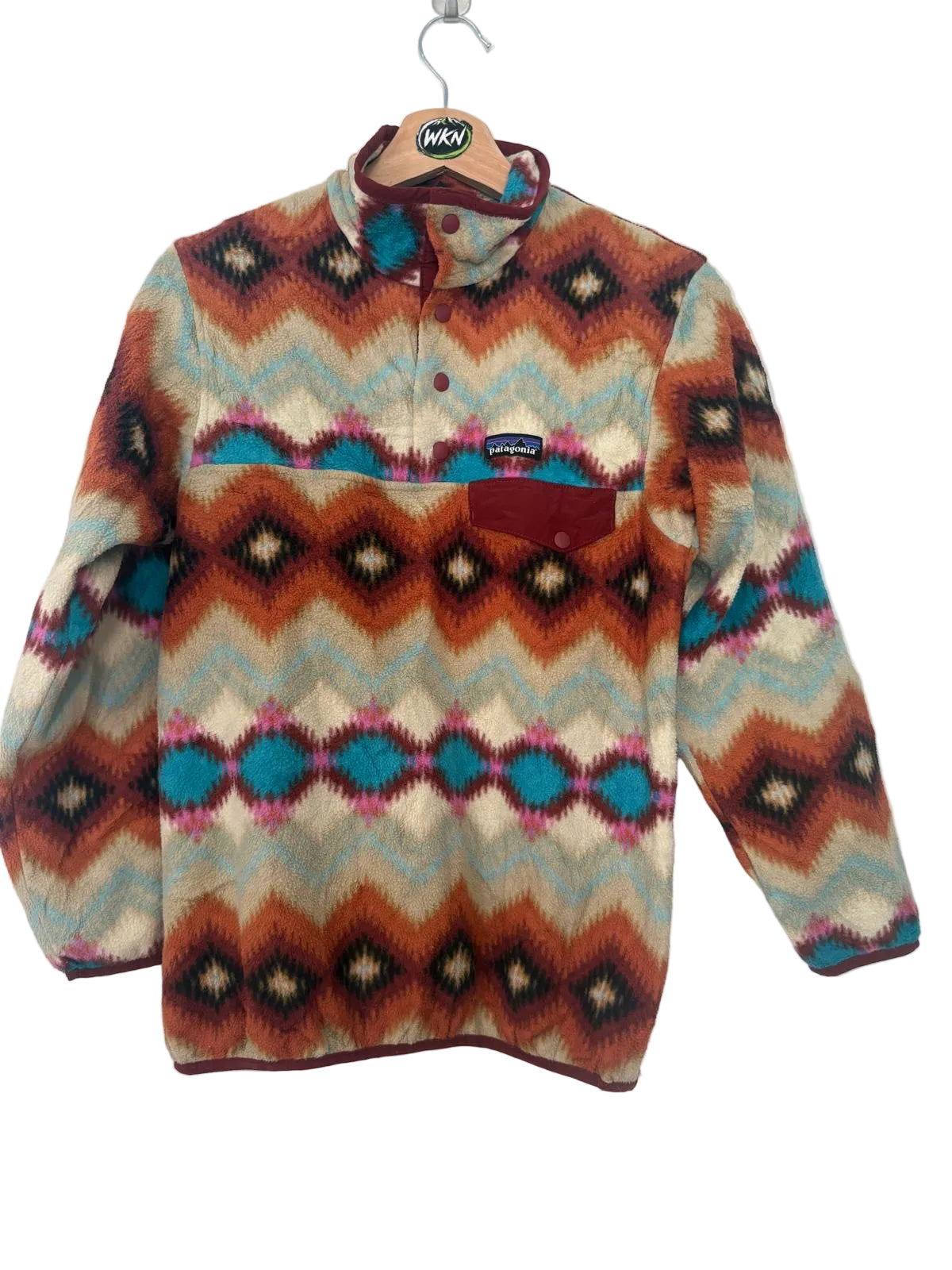 Patagonia Synchilla Snap-T Fleece – Aztec Geometric Print – XS-size 8 -small 10