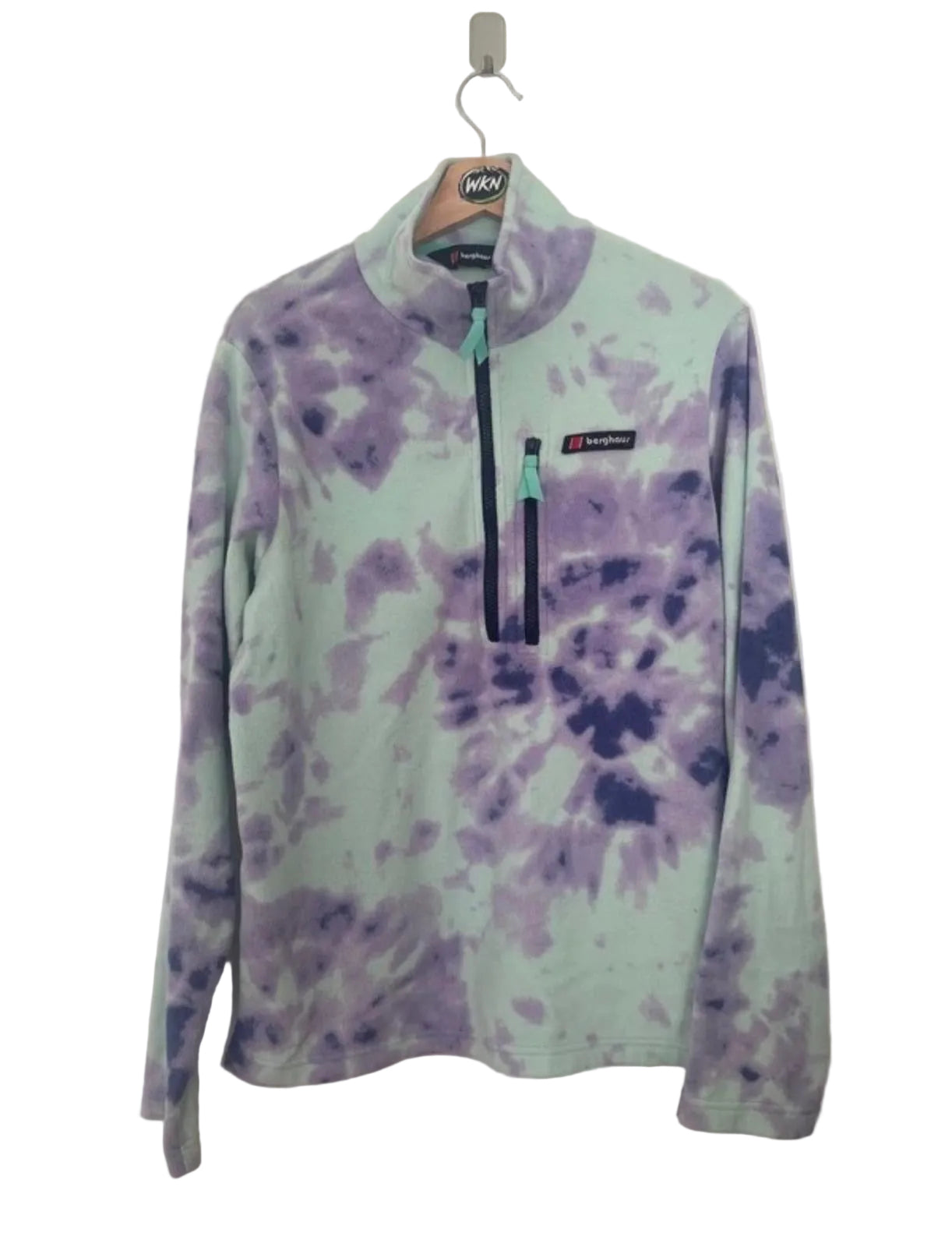 BERGHAUS TIE-DYE FLEECE – MINT / PURPLE – UK L