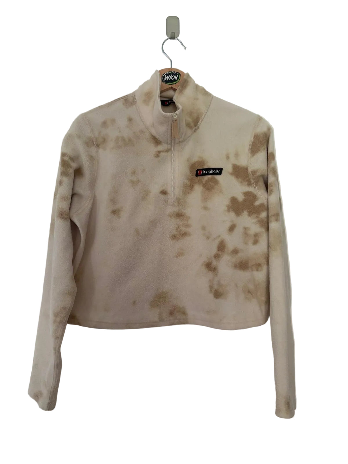 Berghaus 1/4 Zip Tie-Dye Fleece – Cream/Brown – Size Large