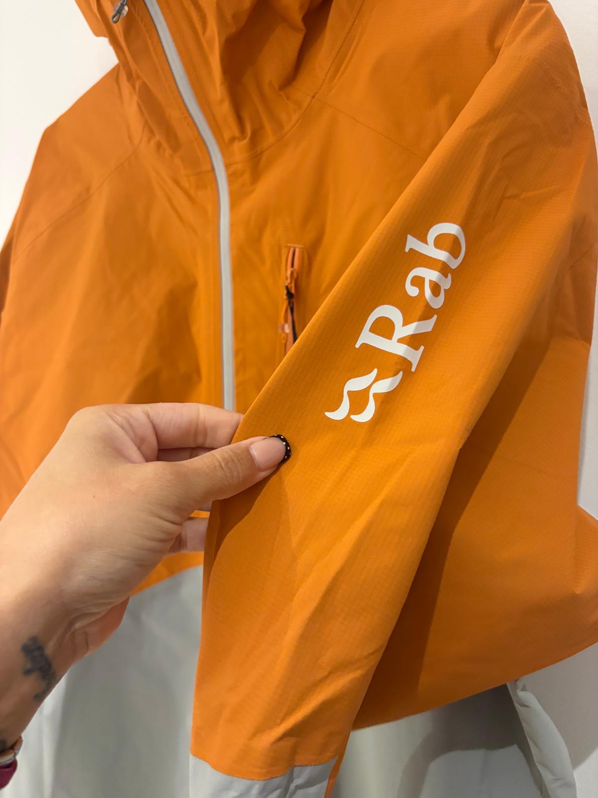 Rab downpour trail light Waterproof Shell Jacket – Orange/Grey – Large